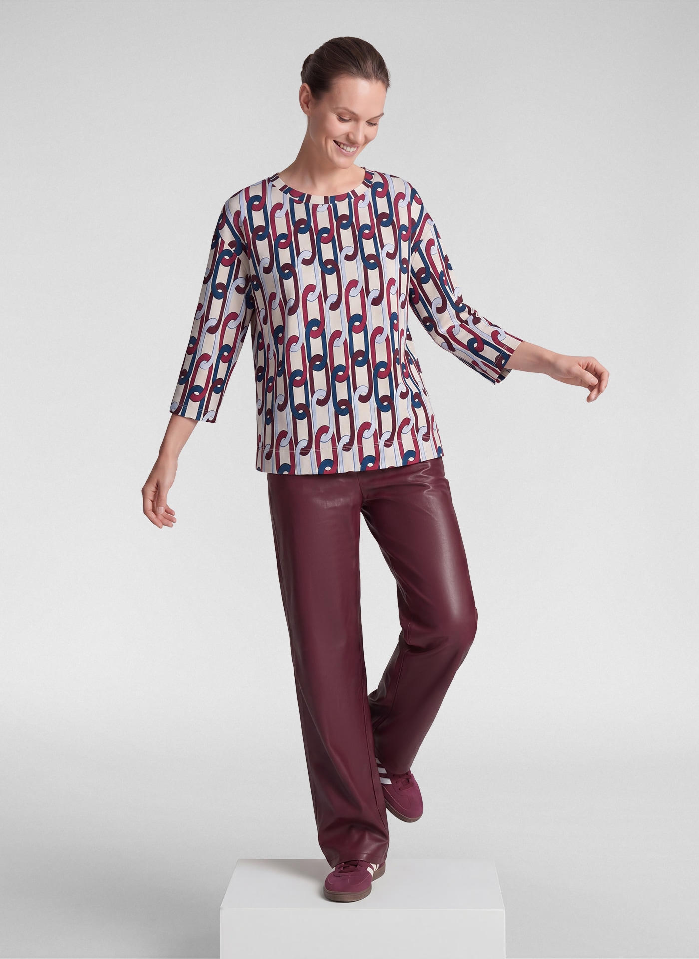 Rabe 3/4-Arm-Shirt mit grafischem Muster