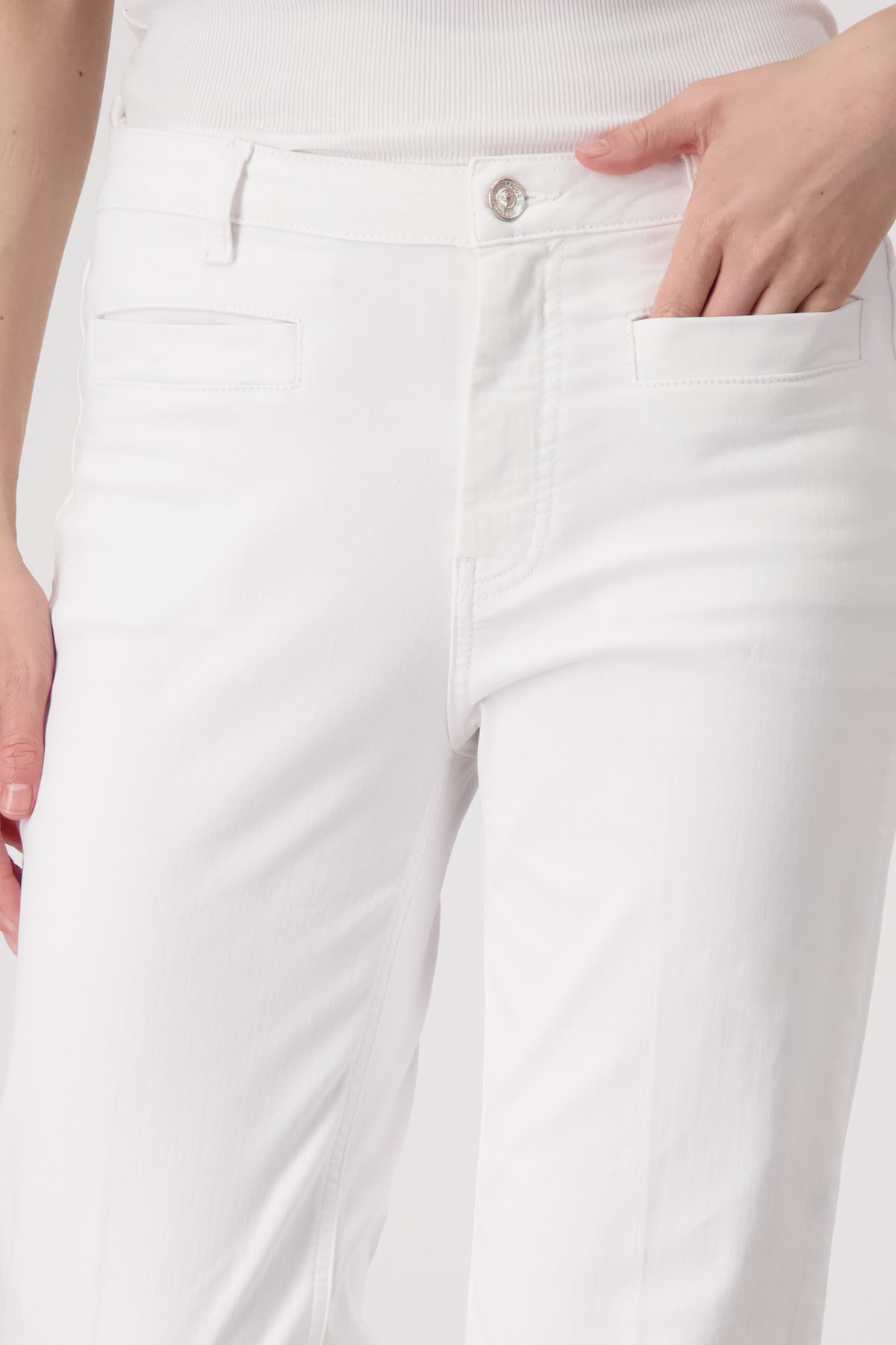 Monari 7/8-Jeans »Hose Jeans 64cm«, Mit Rundhalsausschnitt
