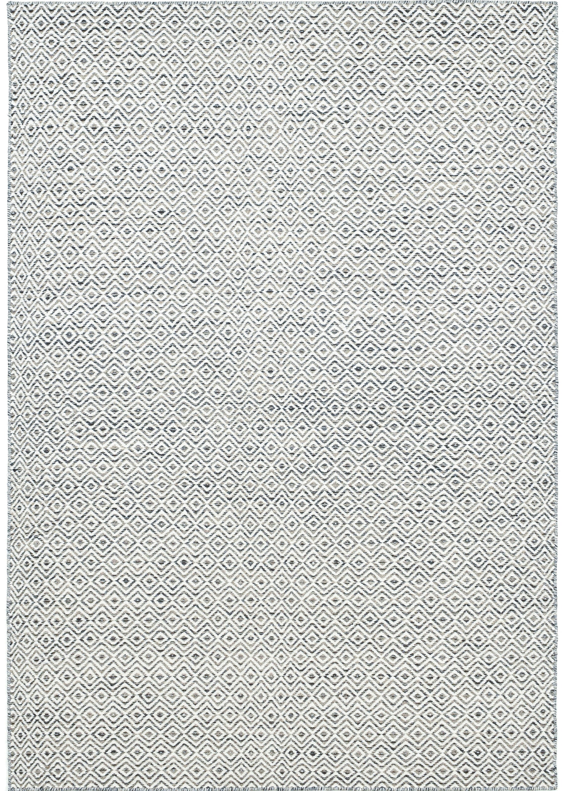 THEKO Wollteppich »Trondheim PO-502«, rechteckig, Handweb Teppich, Flachgewebe, reine Wolle, handgewebt, Rauten Muster