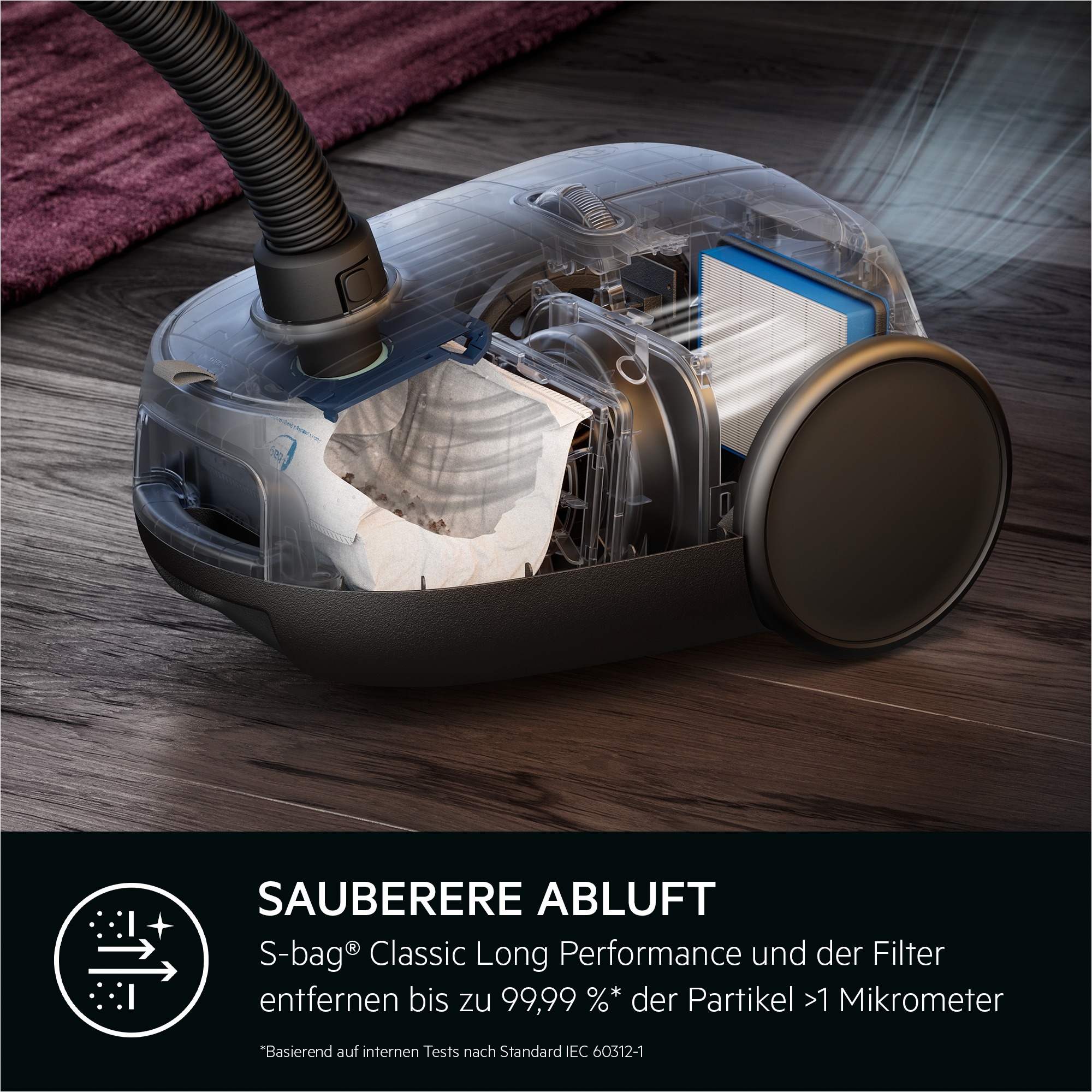 AEG Bodenstaubsauger »CLEAN 6000 (AB61C2DBS)«, 750 W, mit Beutel, hohe Saugleistung, inkl. Zusatzdüsen, 55 % Recyclingkunststoff