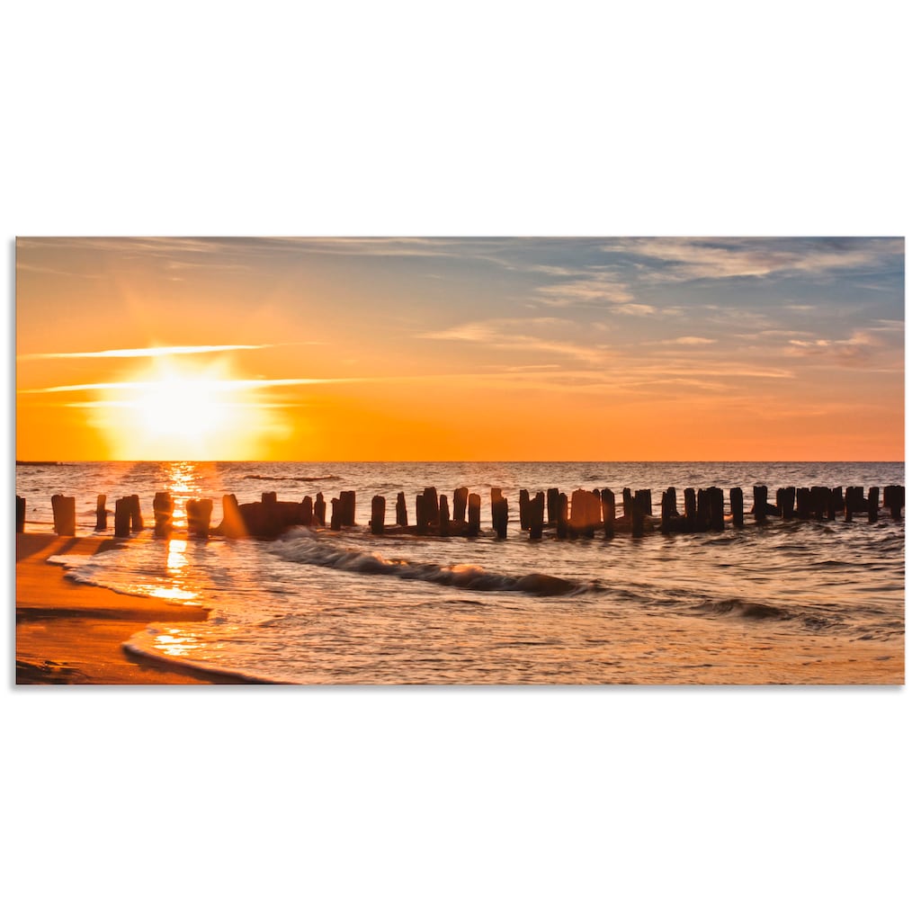 Artland Küchenrückwand »Schöner Sonnenuntergang am Strand«, (1 tlg.)