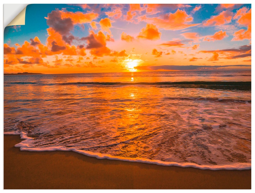 Artland Glasbild »Weg kaufen Strand, auf verschiedenen Rechnung Sonnenuntergang«, St.), Größen (3 Nordseestrand in zum