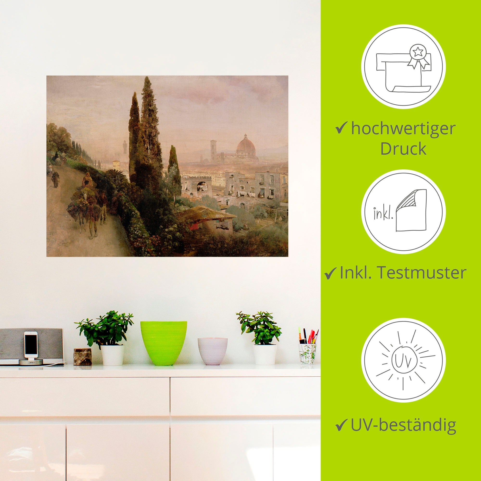 Artland Wandfolie »Florenz.«, Italien, (1 St.), selbstklebend