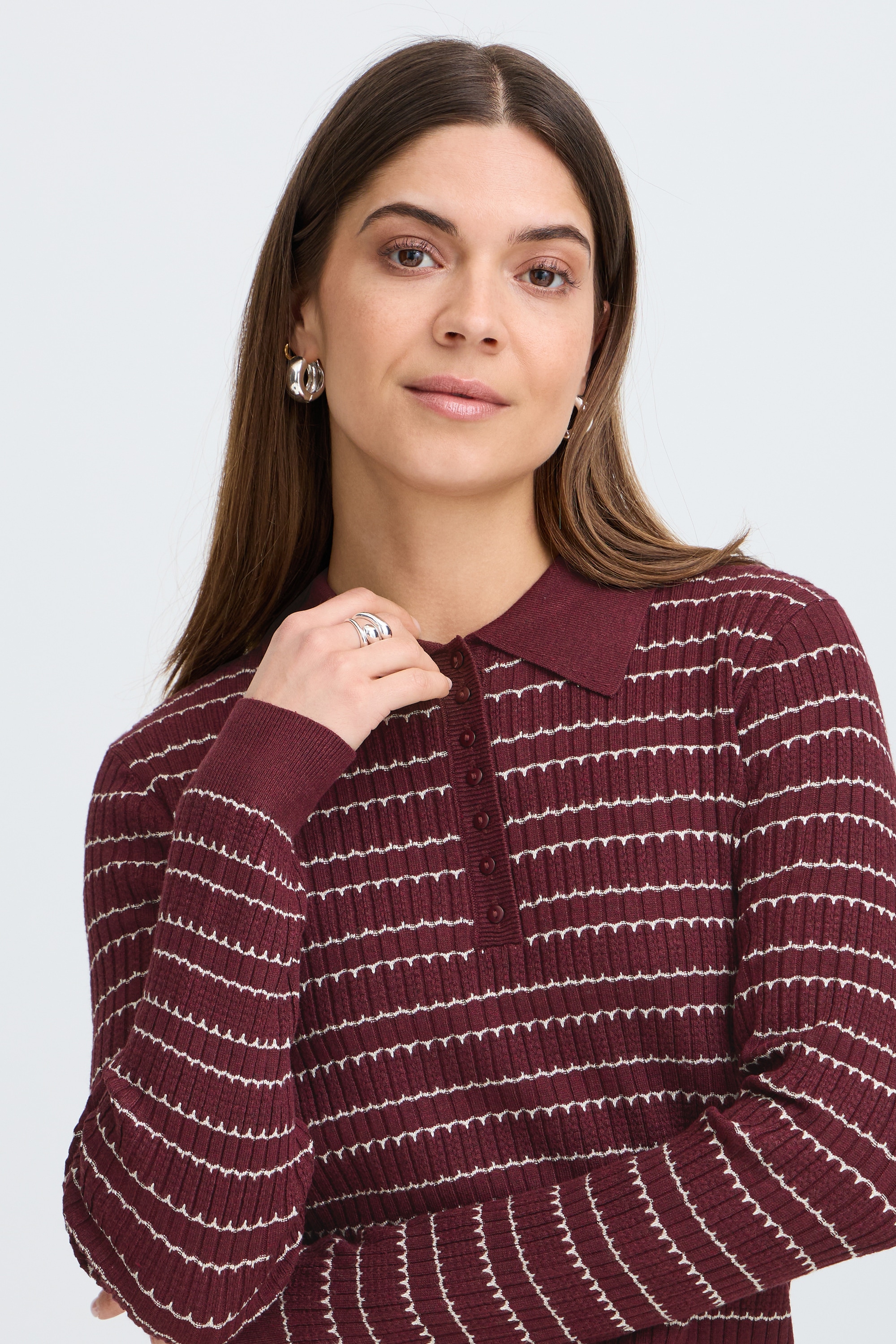Pulz Jeans Strickpullover »Damen Langarm PZSARA«