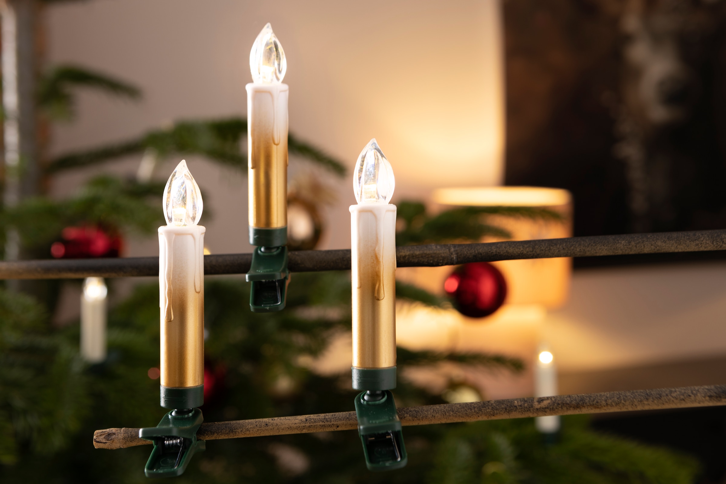 Leonique LED-Christbaumkerzen »Ahmady, 25 St.-flammig, auf Höhe Farbverlauf, mit 10,2 Weihnachtsdeko, 25 kaufen Christbaumschmuck ca. Kerzen Rechnung cm«, kabellos