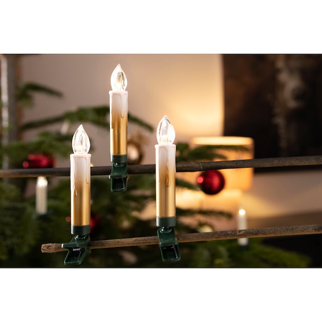 Leonique LED-Christbaumkerzen »Ahmady, 25 kabellos Kerzen mit Farbverlauf,  Höhe ca. 10,2 cm«, 25 St.-flammig, Weihnachtsdeko, Christbaumschmuck auf  Rechnung kaufen