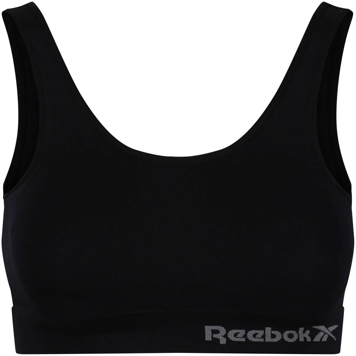 Reebok Bustier »KIRA« breite Träger, ohne Verschluss, bequem, basic, ohne Bügel, mit Logo
