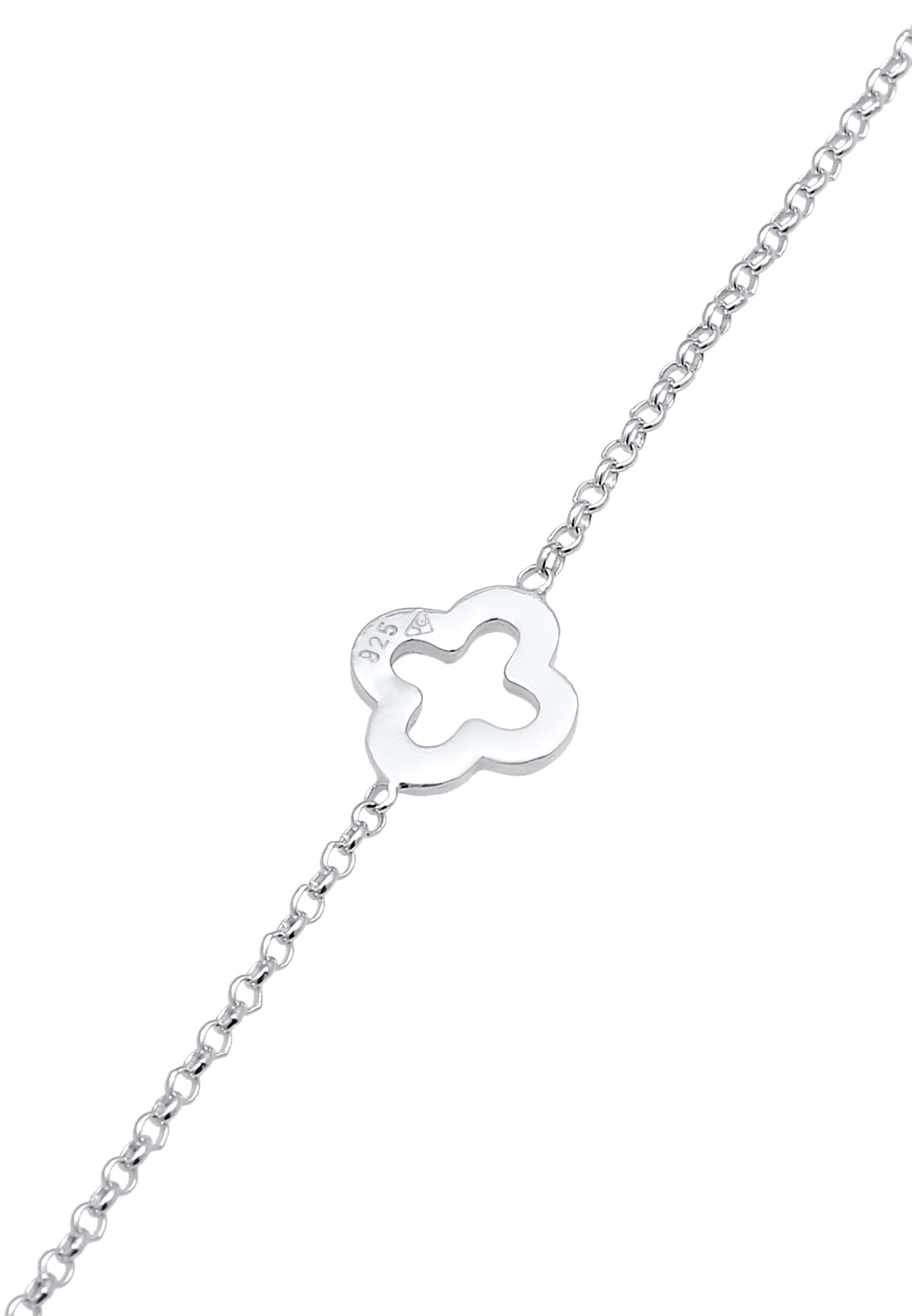 Elli Fußkette »Fußschmuck Kleeblatt Glück Symbol Talisman 925 Silber«