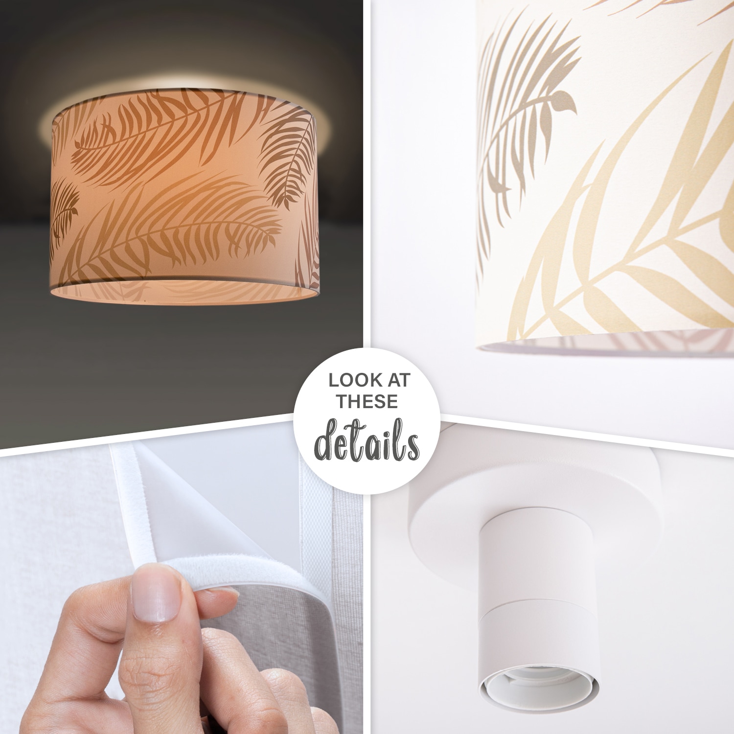 Paco Home Deckenleuchte »Kuba 123« E27 Led Lampe Deckenlampe Wohnzimmer Deko Wohnzimmer Deckenleuchte Palmen