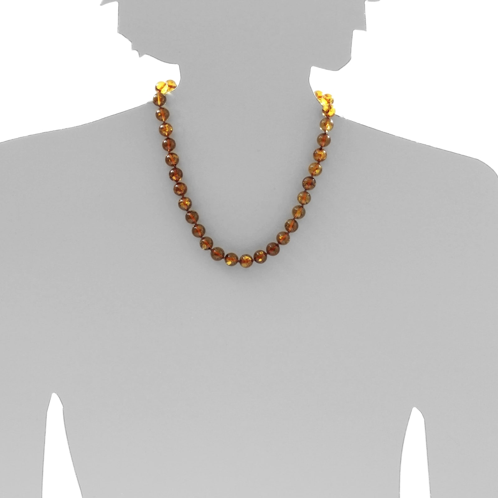 OSTSEE-SCHMUCK Kette ohne Anhänger »- Kugel 10 mm - Bernstein - ,«