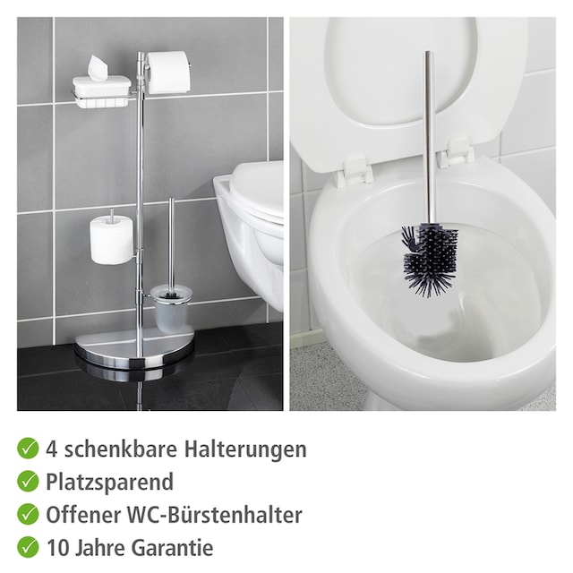 WENKO WC-Garnitur »Raumsparwunder«, aus Edelstahl, mit Ersatzrollen- und  Feuchttücher-Halter online kaufen | mit 3 Jahren XXL Garantie