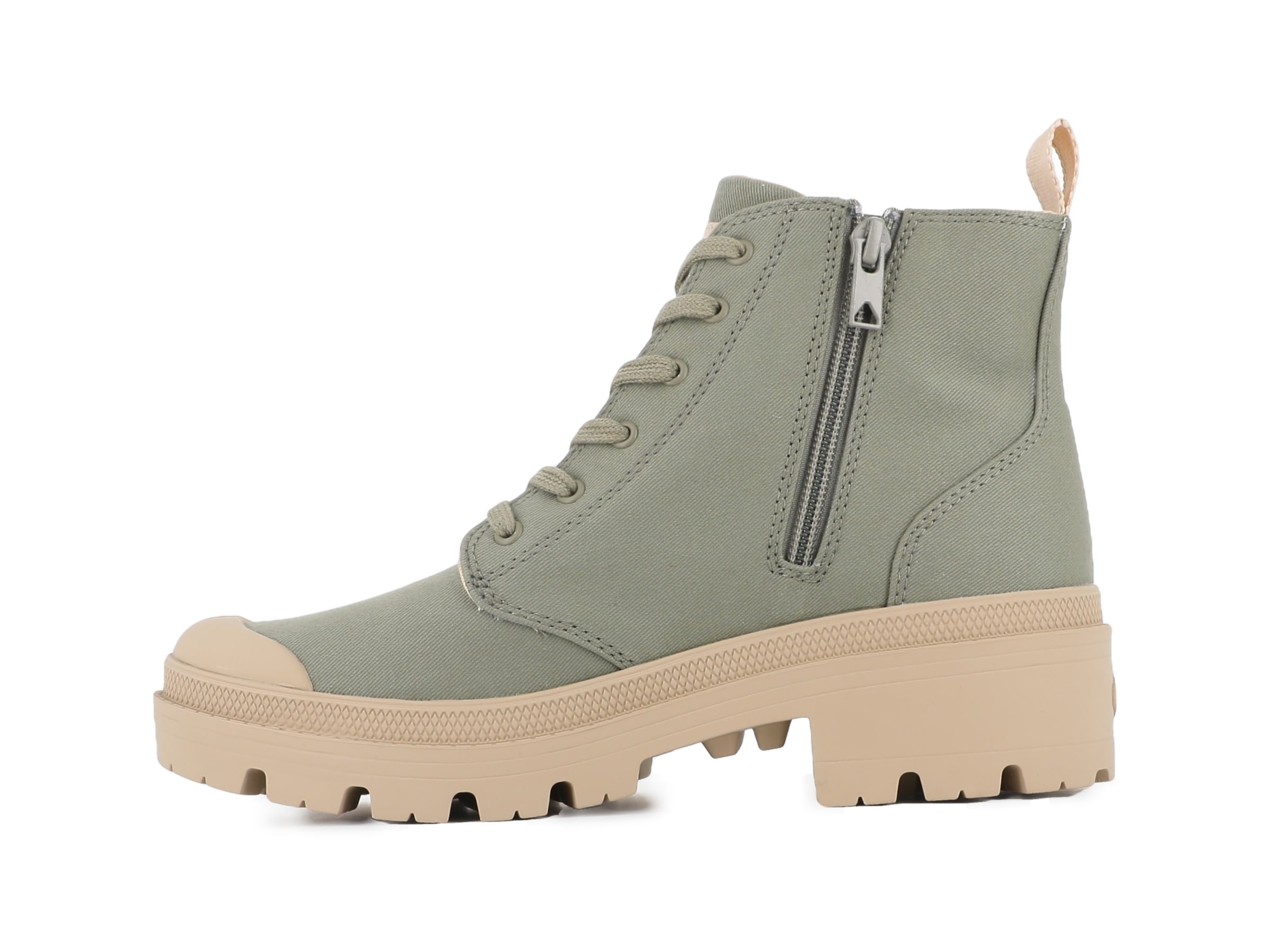 Palladium Schnürstiefelette »PALLABASE TWILL«  Schnürstiefel, Schnürboots aus Canvas mit Reißverschluss