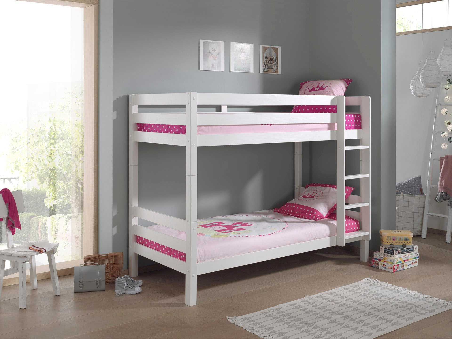 Vipack PINO  Lit Superposé hauteur 160 cm Blanc