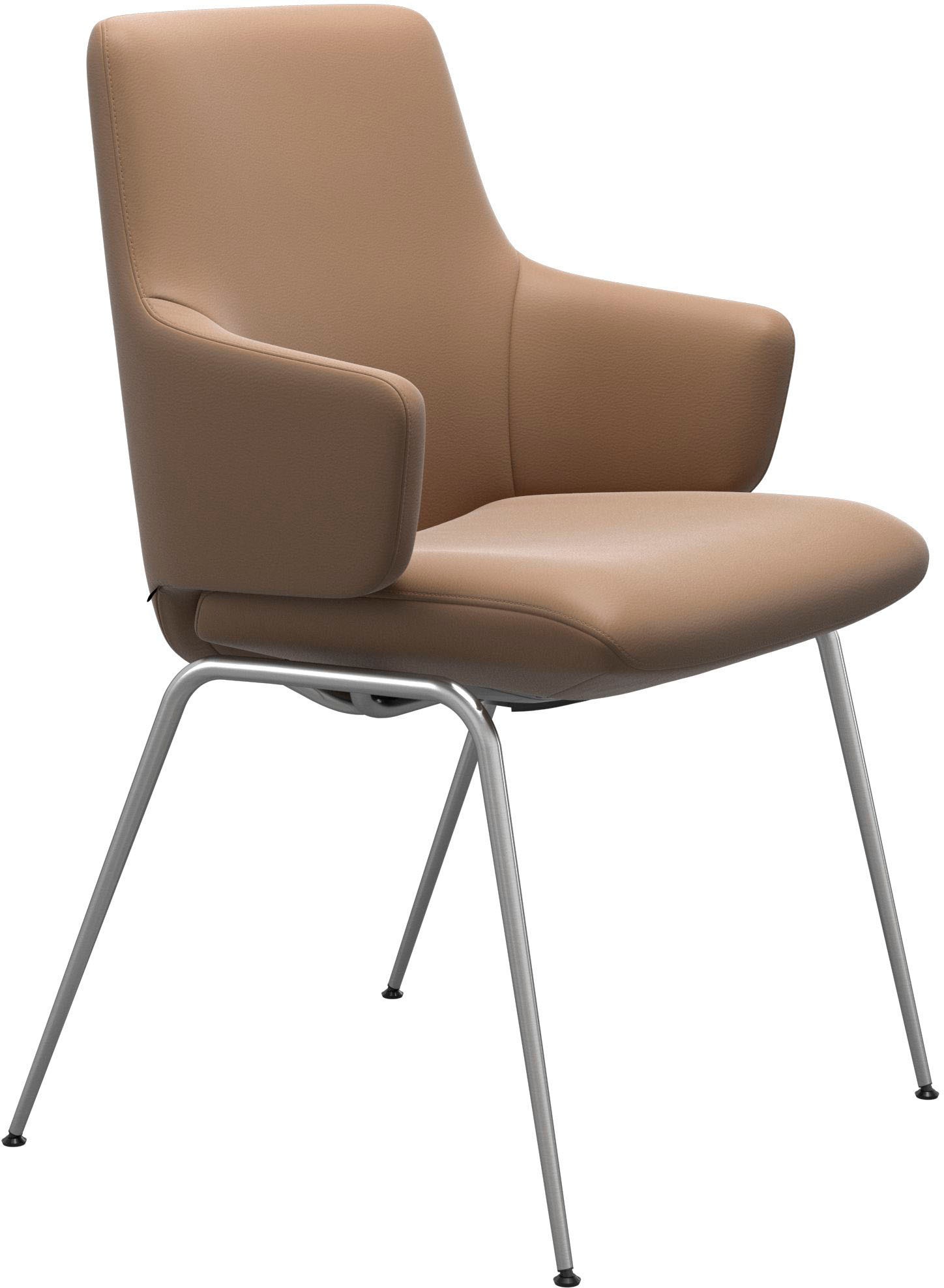 Stressless® Polsterstuhl »Laurel«, Leder PALOMA, Low Back mit Armlehne, Größe L, mit Beinen aus Stahl in Chrom glänzend