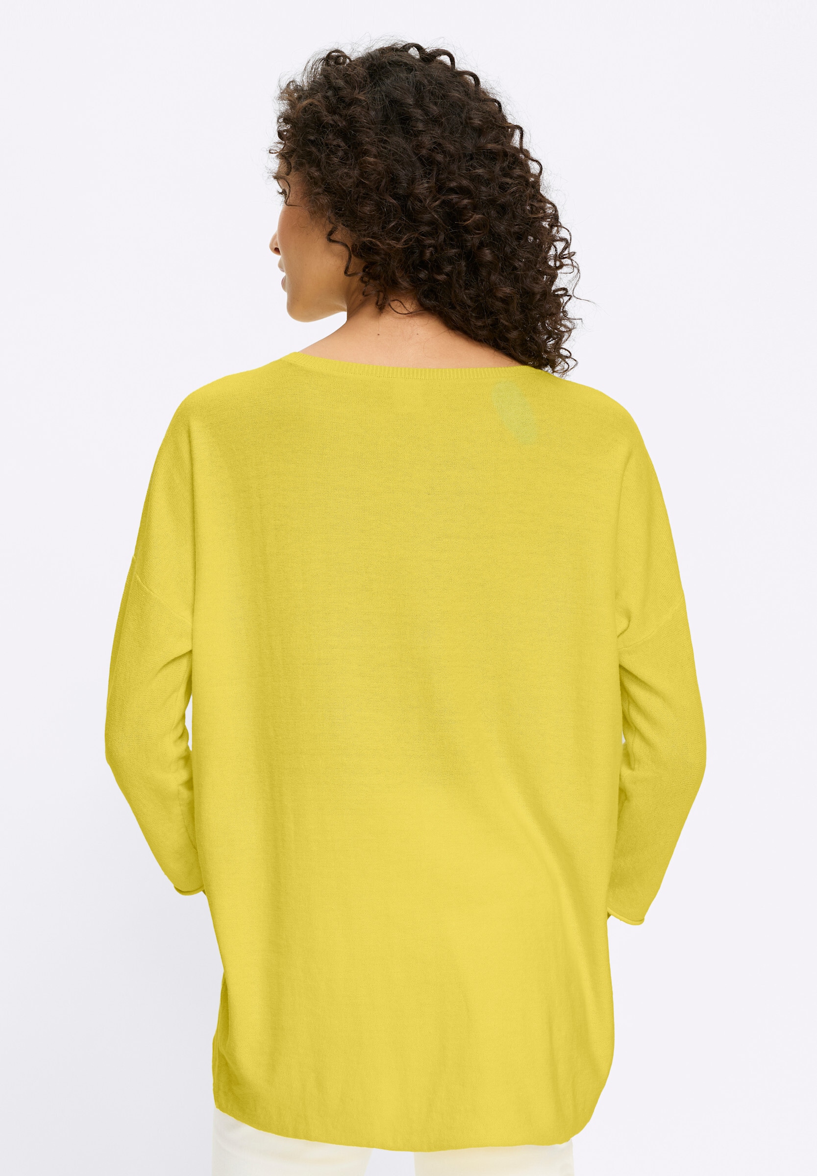 heine Longpullover »Pullover Baumwollpullover mit Rollkanten«