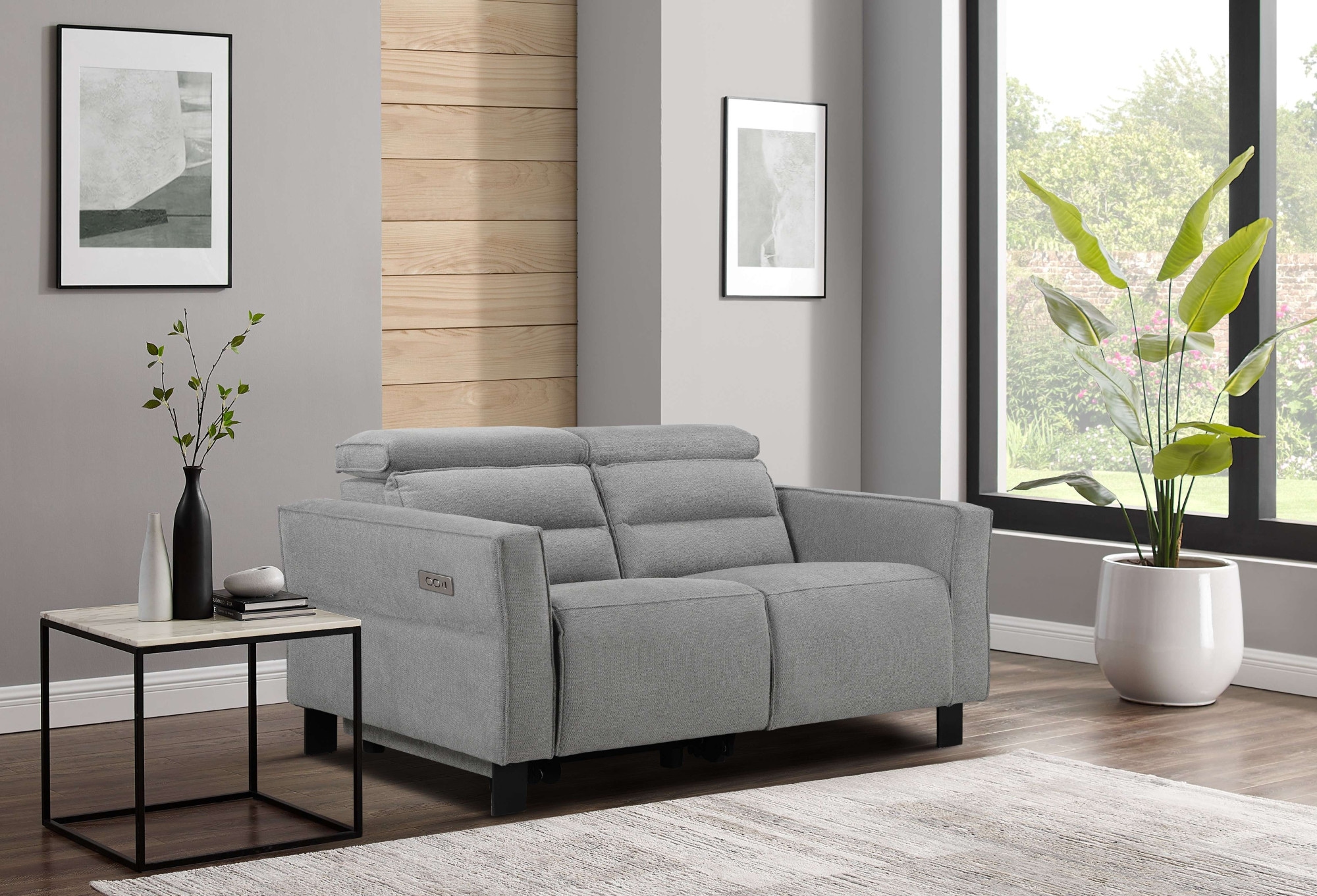 Places of Style 2-Sitzer »Carpari, 162 cm, mit manueller od. elektrischer Relaxfunktion«, (USB A/C), sowie Kopfteilverstellung