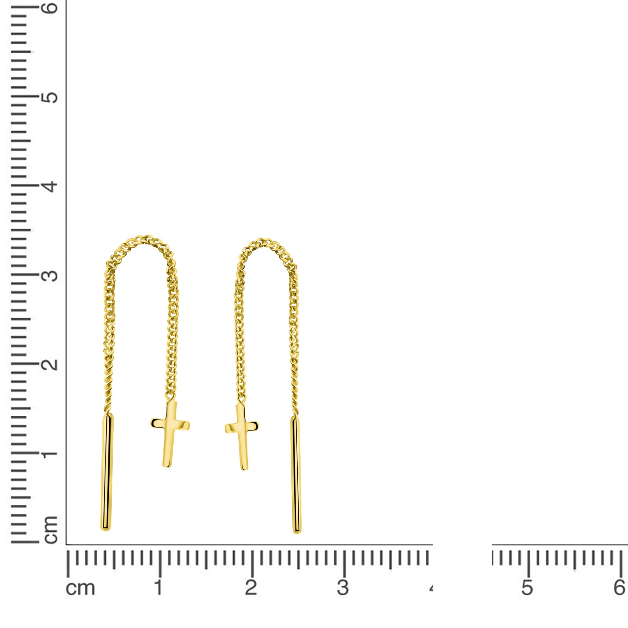 Firetti Paar Ohrhänger »Schmuck Geschenk Gold 375 Ohrschmuck Ohrringe Kreuz«
