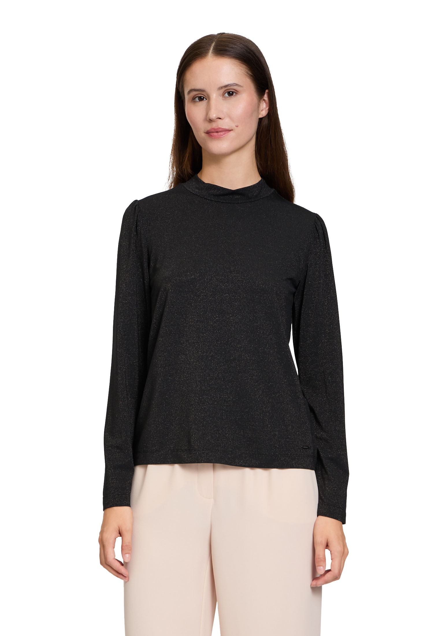 Betty&Co Langarmshirt »Rollkragenshirt mit Lurexfaden«