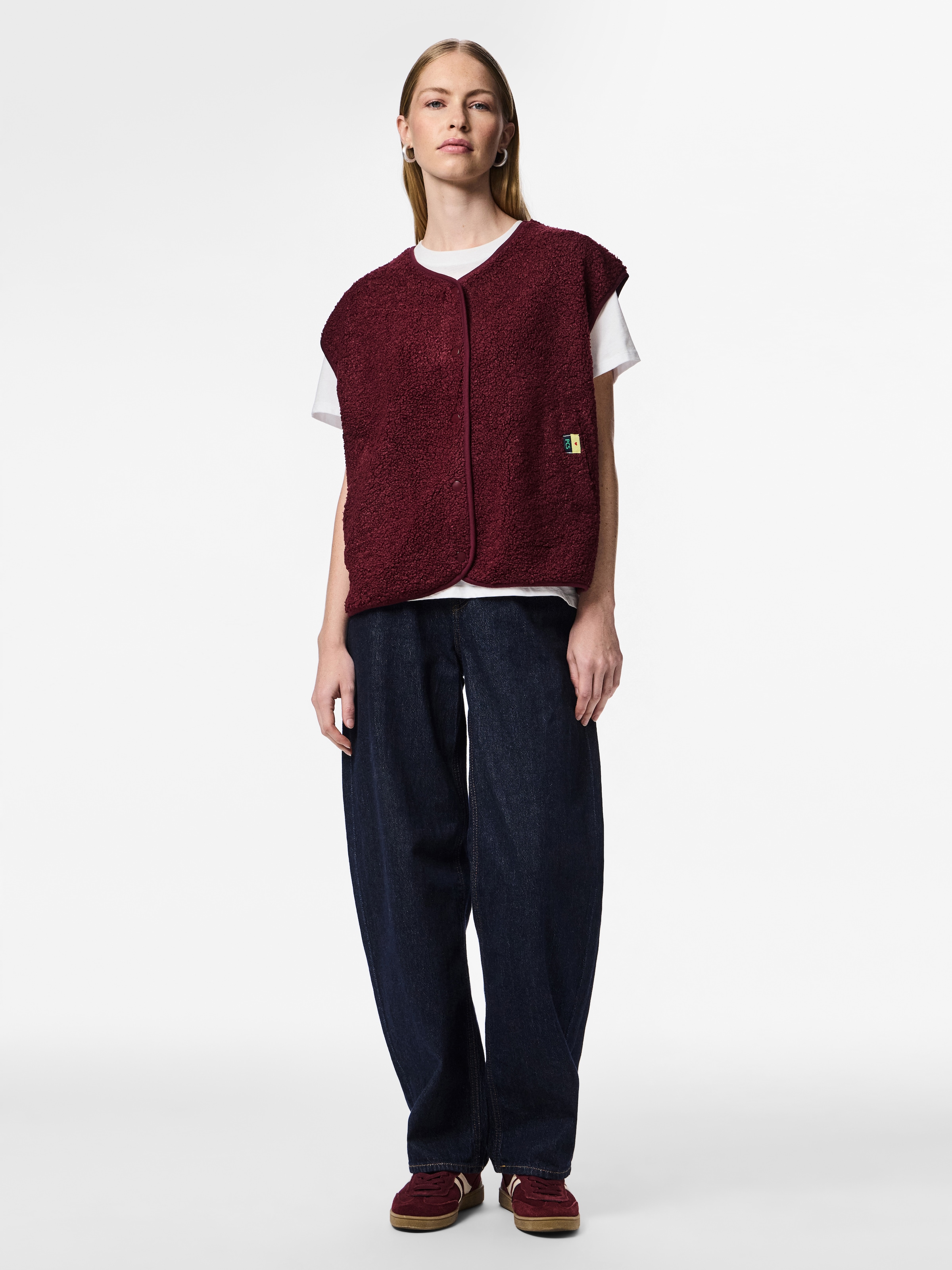 pieces Plüschweste »PCKATTY TEDDY VEST NOOS BC« Kunstfaser, Plüsch