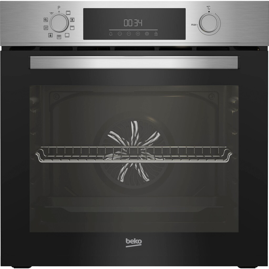 BEKO Backofen-Set »BBSE1134T0XFP«, BBSE1134T0XFP, Pyrolyse-Selbstreinigung, (Set)