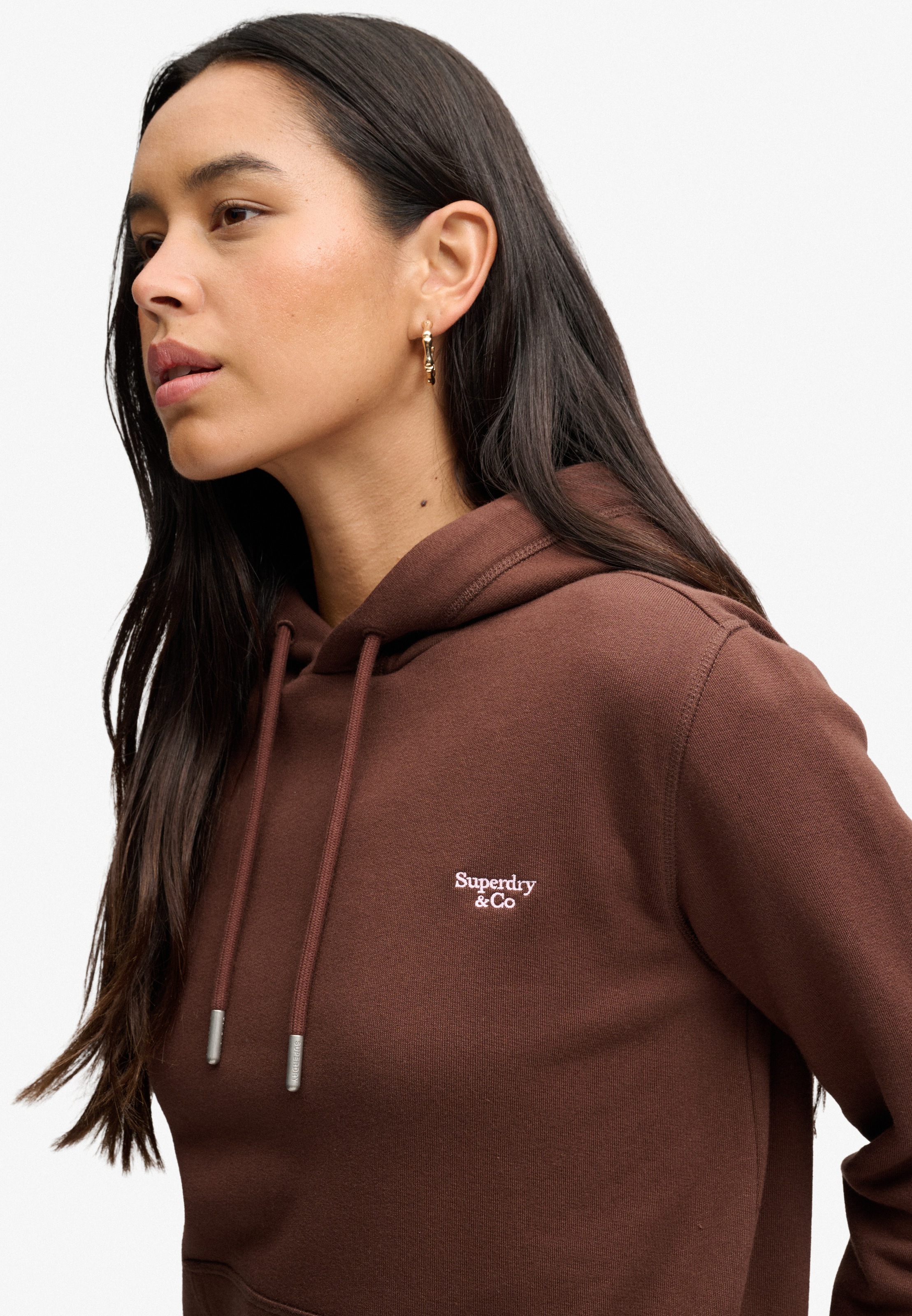 Superdry Kapuzensweatshirt »SIGNATURE EMB HOOD«, Baumwollmischung, relaxed fit
