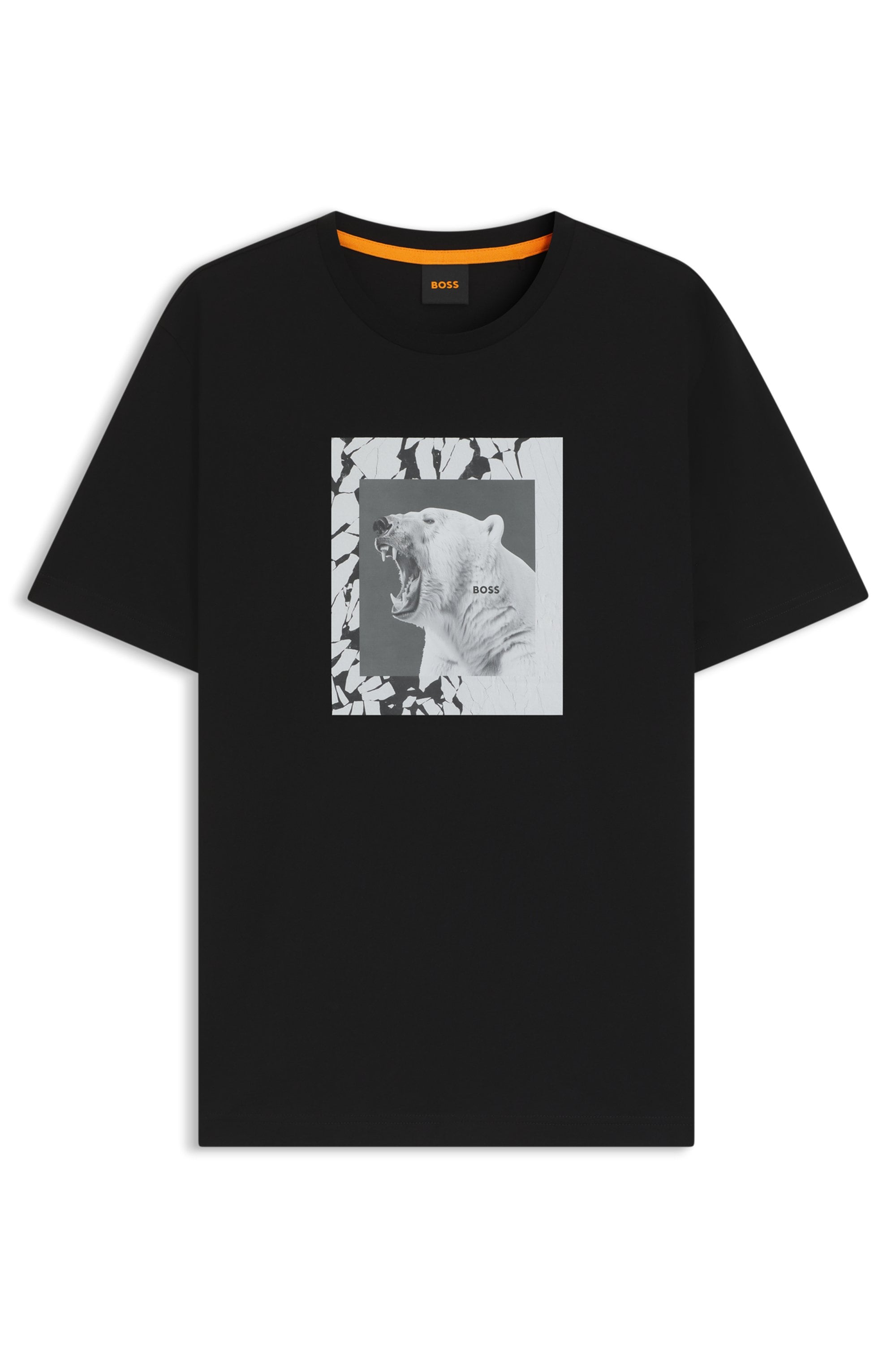 BOSS ORANGE T-Shirt »Te lupo«, runder Ausschnitt, regular fit, Fotodruck