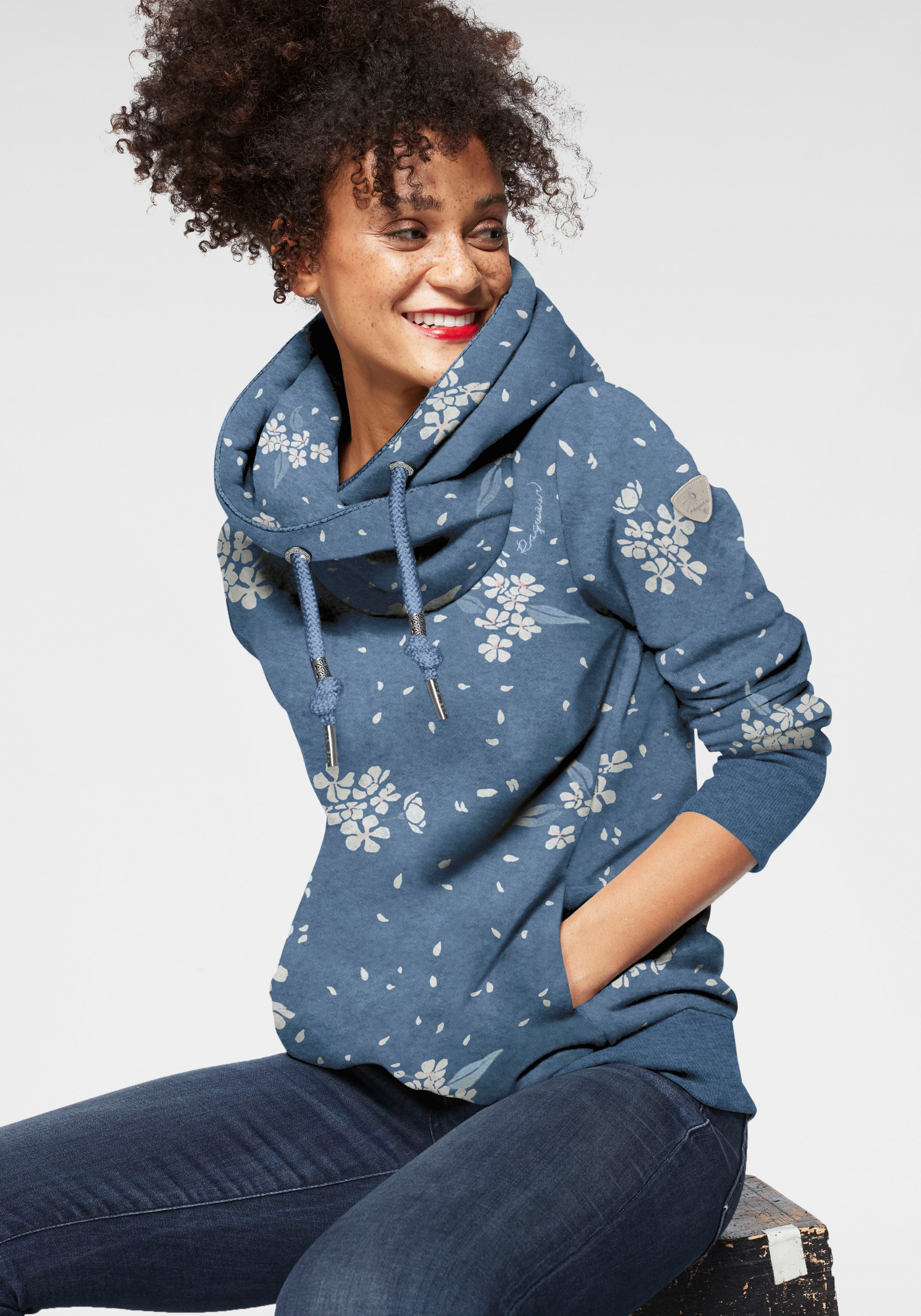 Ragwear Sweater »GRIPY BOLD FLOWERS« Hoodie mit floralem All Over-Druck