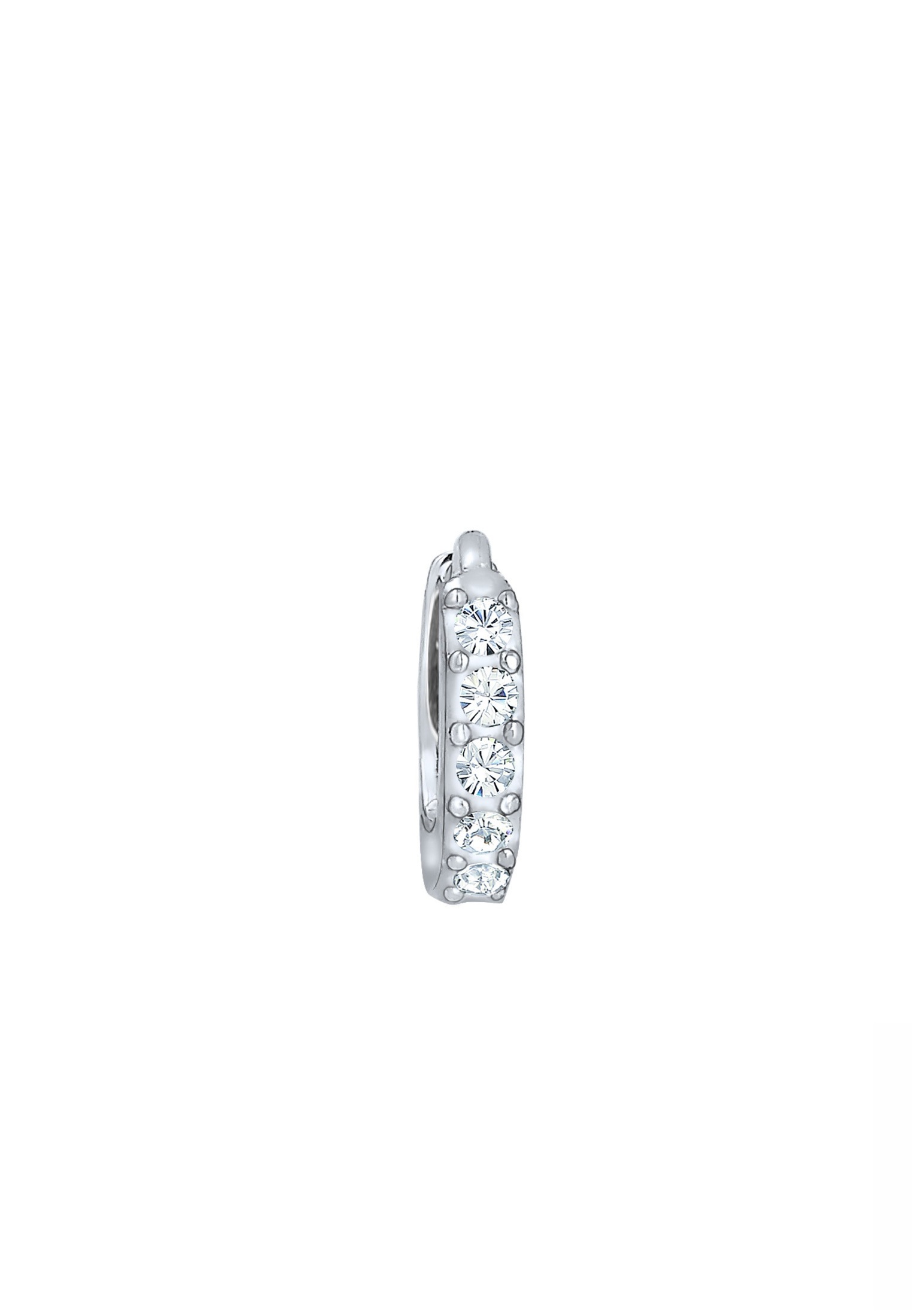 Elli Paar Creolen »Ohrringe Single Creole Kristalle 925 Silber«