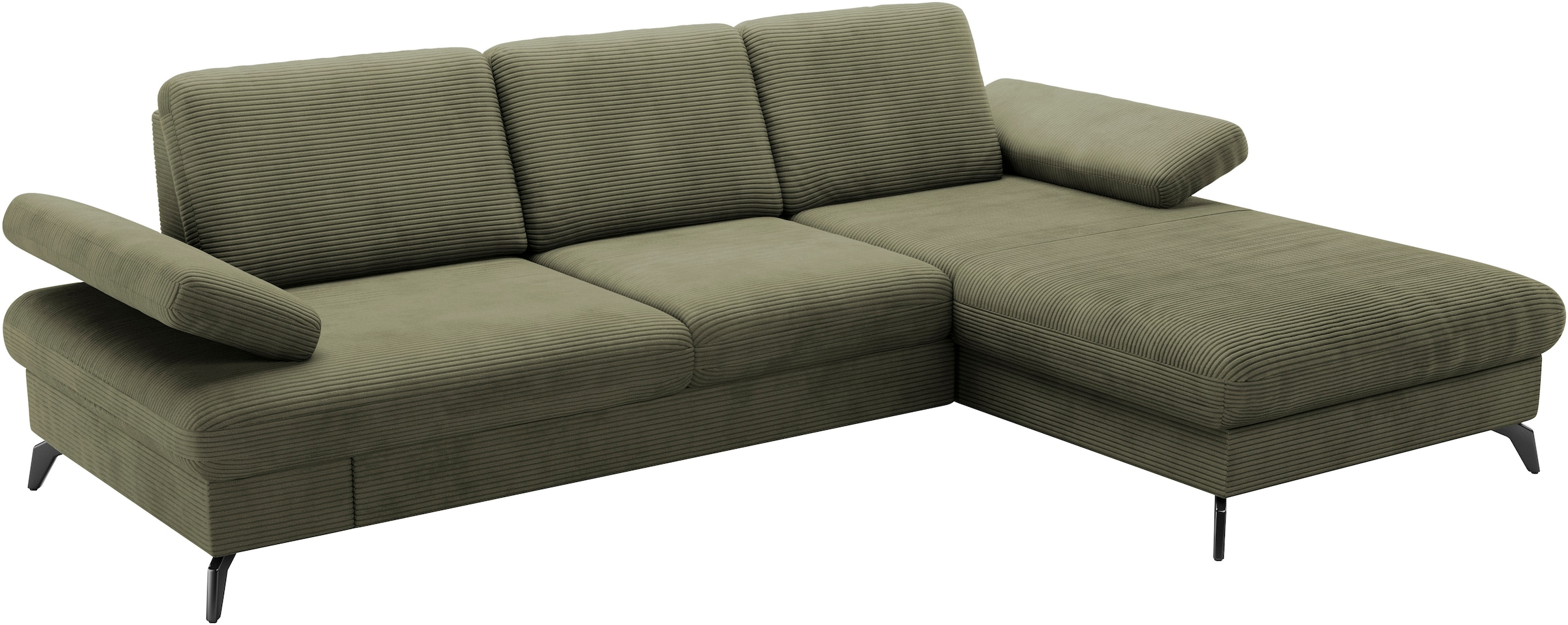 sit&more Ecksofa »Morris Jubi L-Form«, inkl. Armteilfunktion und 1 Zierkissen, wahlweise mit Bettfunktion
