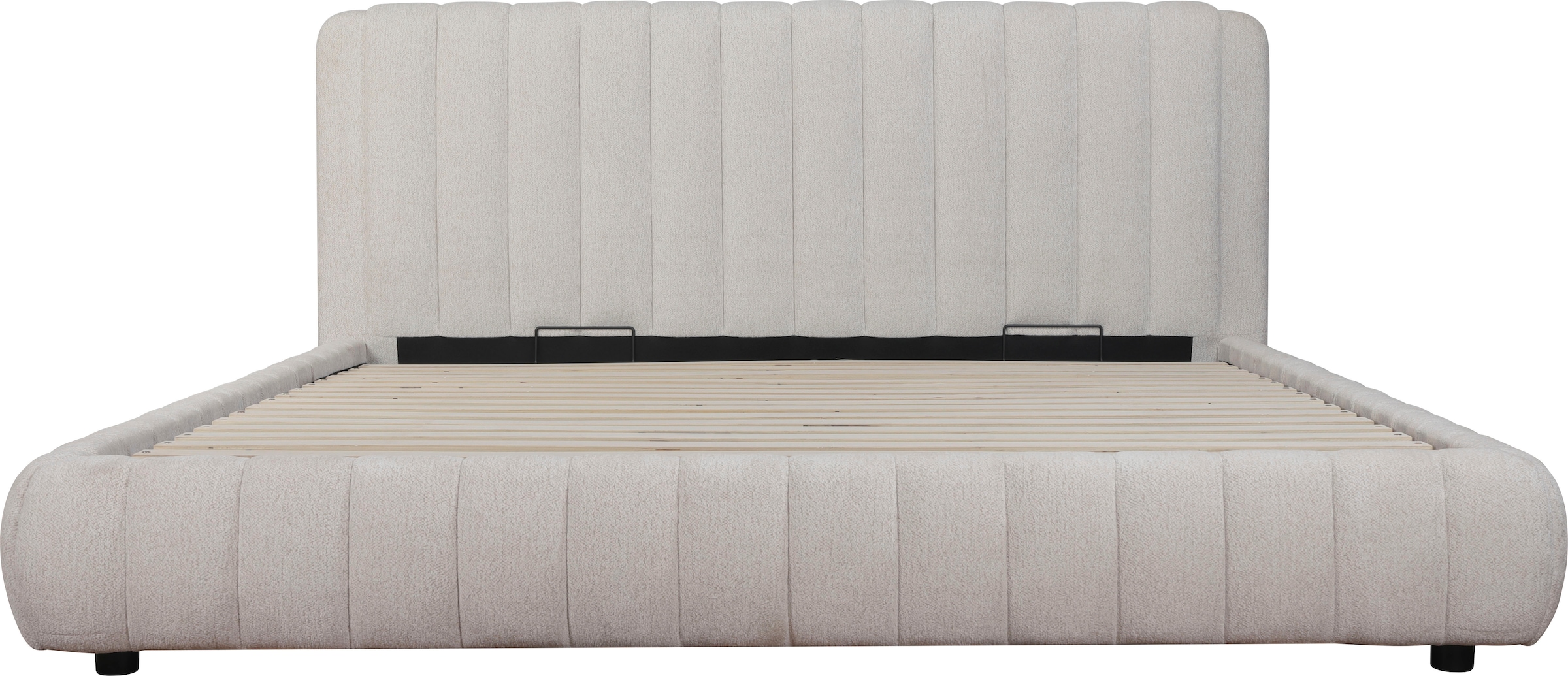 Home affaire Polsterbett »SELVAIR in der Breite 180cm, inkl. Lattenrost und Bettkasten« gepolstertes Kopfteil und Rahmen, Bezug im Chenillecharakter