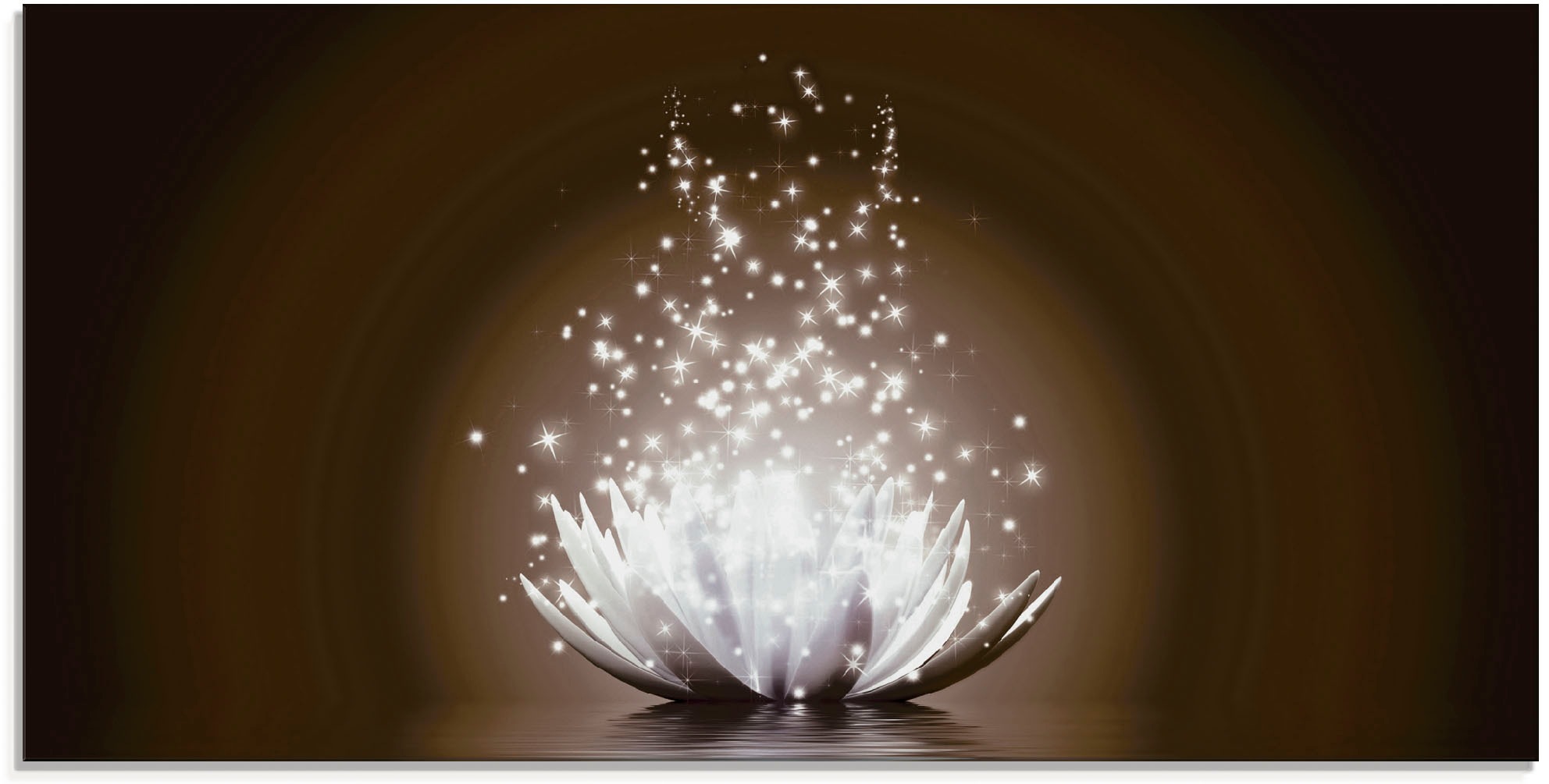 Artland Glasbild »Magie der Lotus-Blume«, Blumen, (1 St.), in verschiedenen Größen