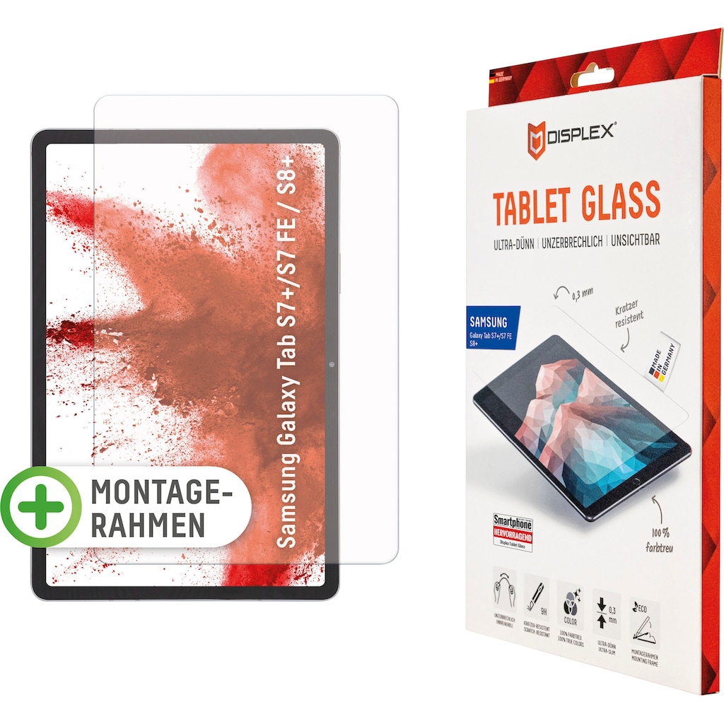 Displex Displayschutzfolie »Tablet Glass Samsung Galaxy Tab S7+/S7 FE«, für Samsung Galaxy Tab S7+/S7 FE-Samsung Galaxy Tab S8+