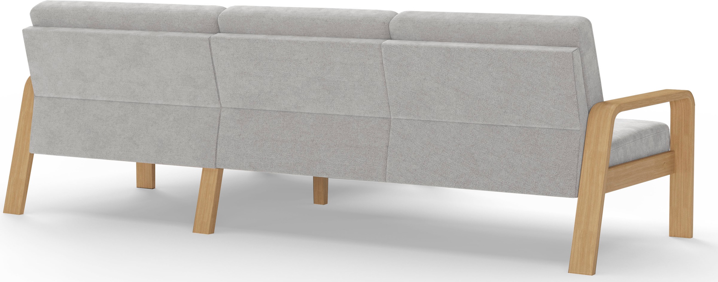 sit&more Ecksofa »Kolding L-Form«, Armlehnen aus Buchenholz in natur, verschiedene Bezüge und Farben