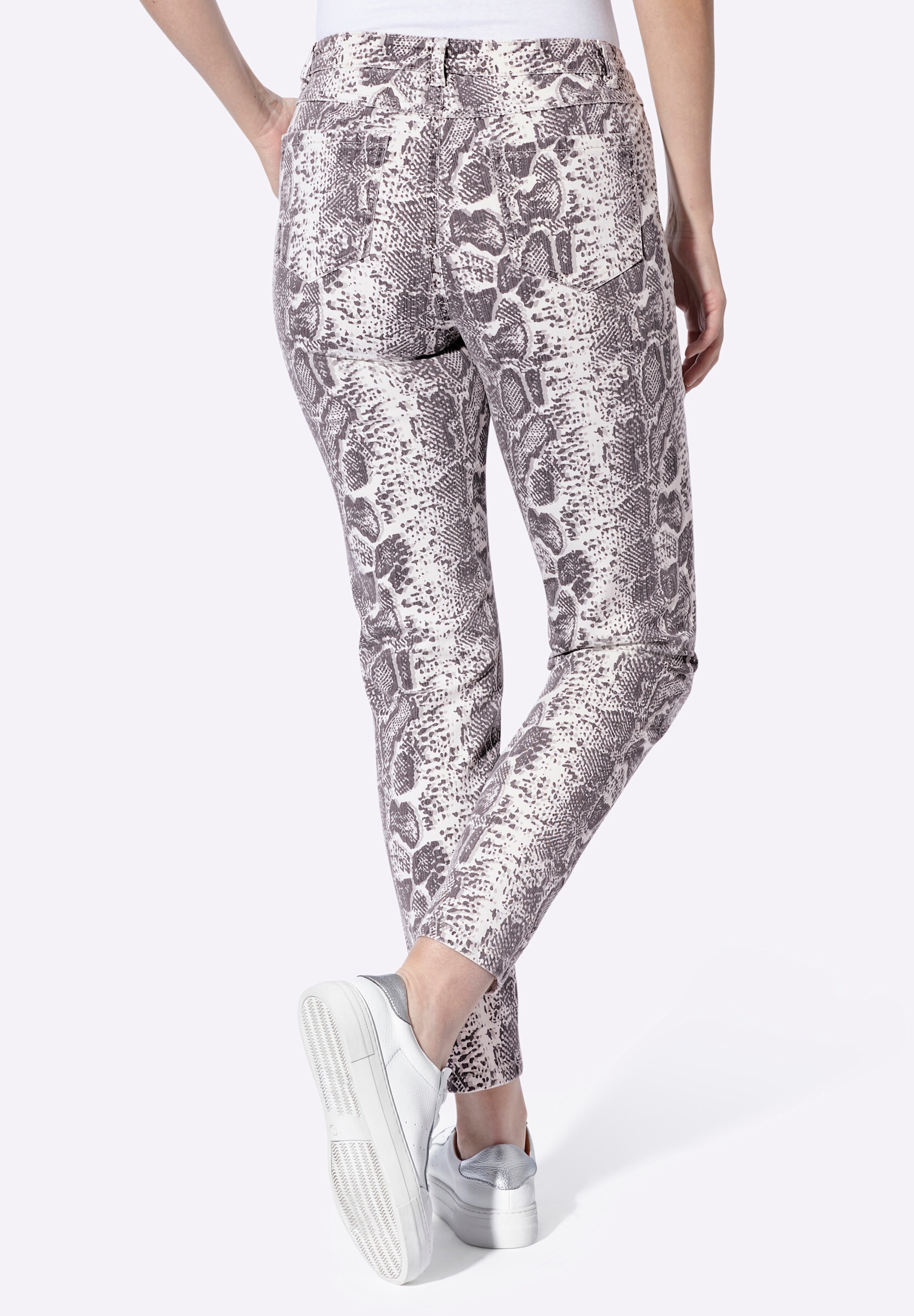 heine Stoffhose »Druckhose Druckhose mit Verzierungen«