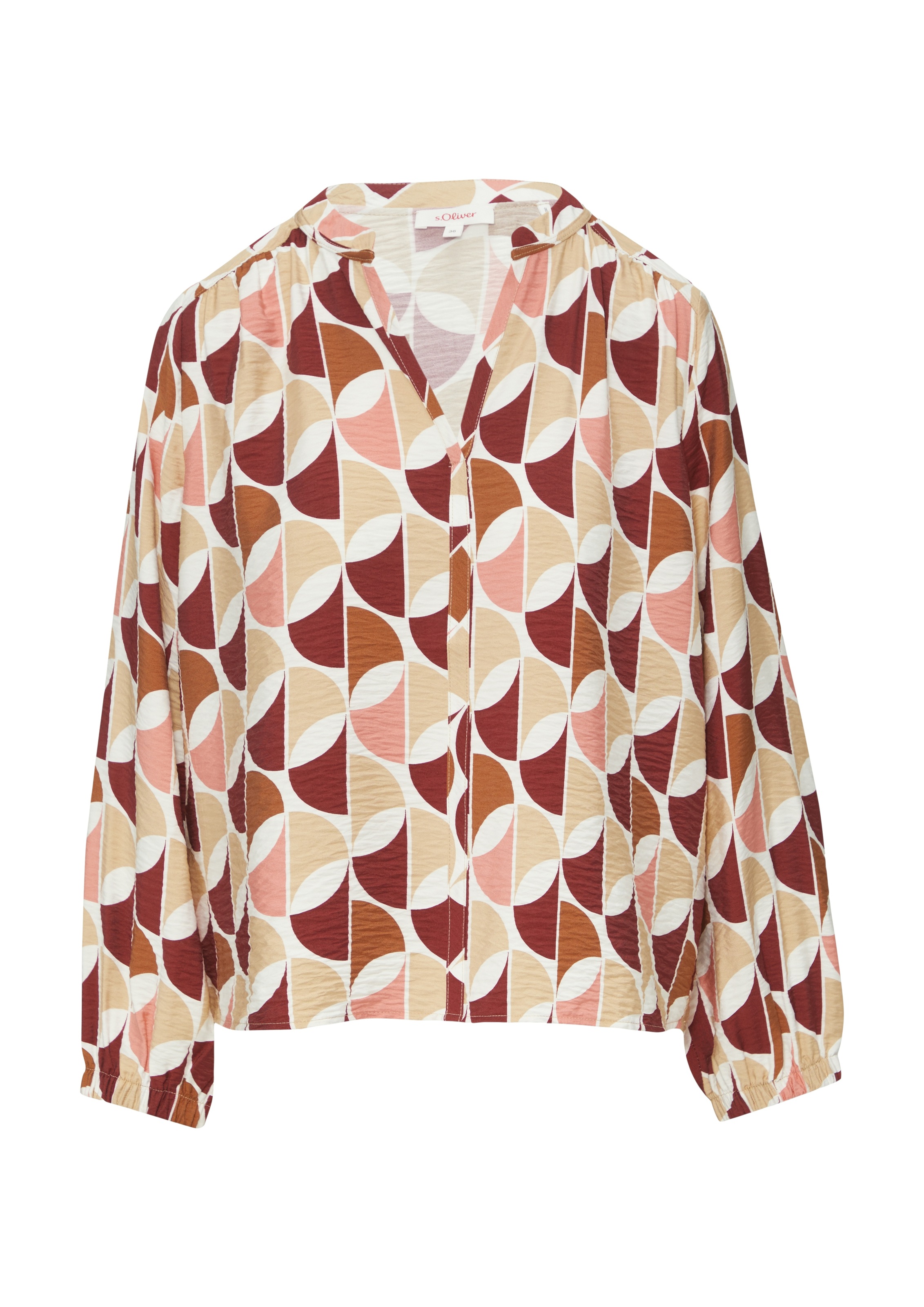 s.Oliver Langarmbluse, mit All-Over Print