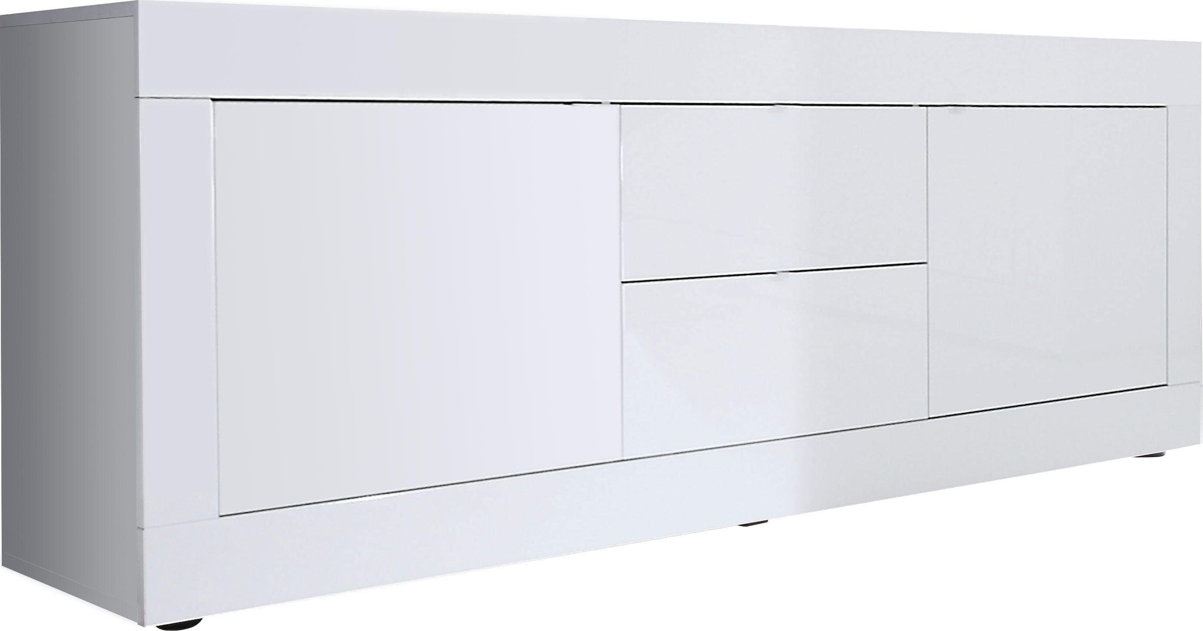 INOSIGN Lowboard »Basic Breite 210 cm, TV-Board 2 Türen, 2 Schubkästen, TV-Schrank«, Metallgriff, moderne Rahmenoptik, viel Stauraum, Farbauswahl