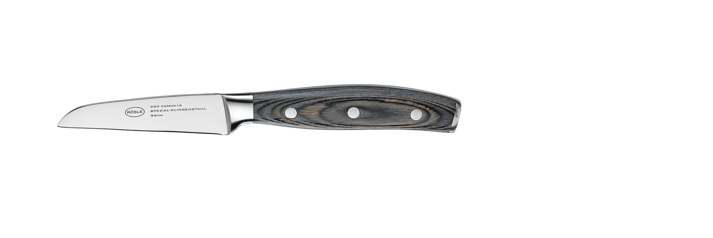 RÖSLE Gemüsemesser "WOLFGREY, 9 cm, Griff Pakka"