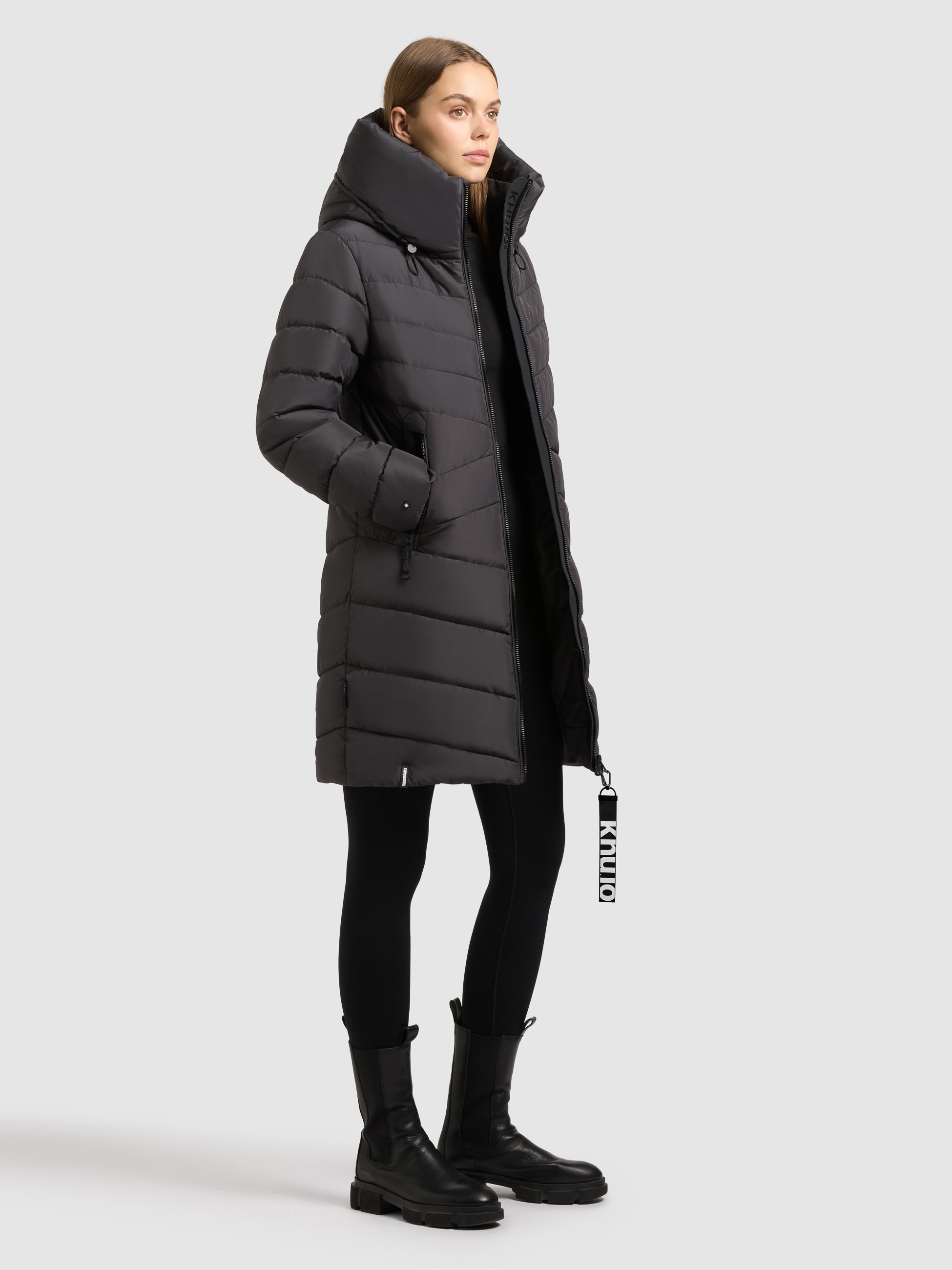 khujo Steppmantel »ENEF« Taschenbeutel mit Fleece