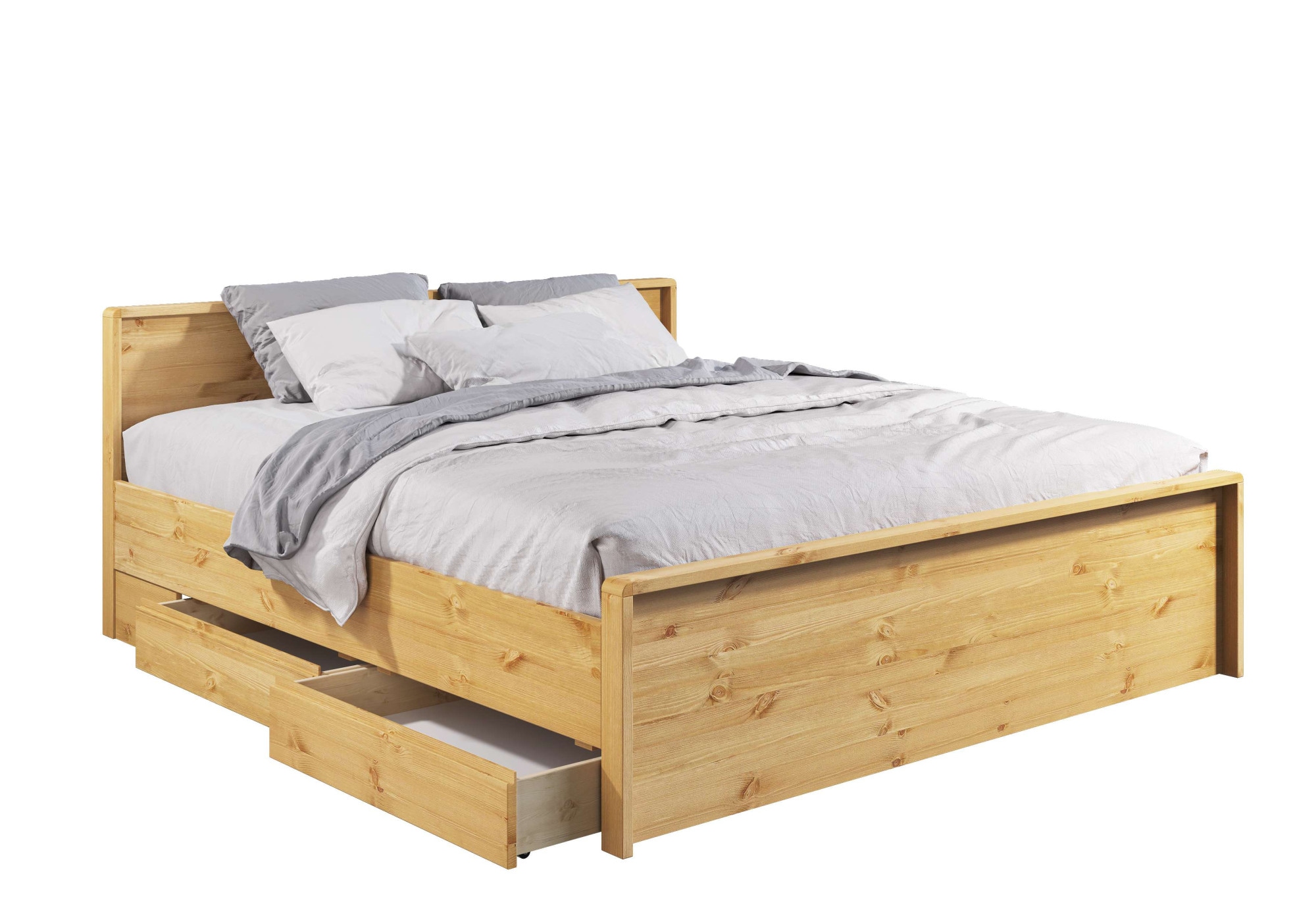 Home affaire Bettschubkasten »Luven« 2 Stk. tlg. aus massiver Kiefer, 2 Stück, passen perfekt unter das Bett Luven