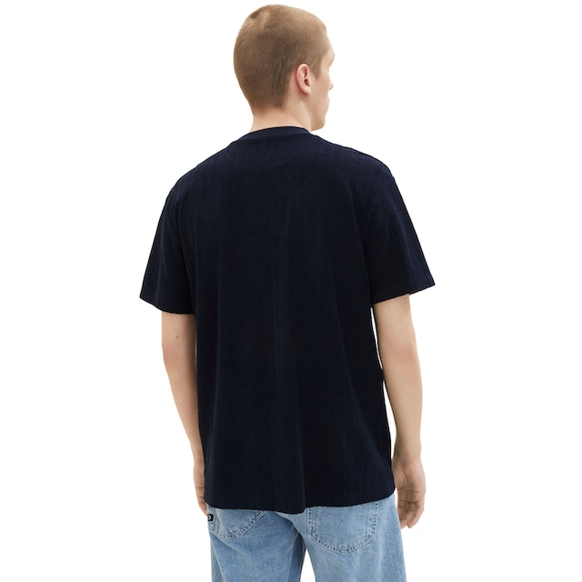TOM TAILOR Denim T-Shirt, aus strukturierter Sweatware bei ♕