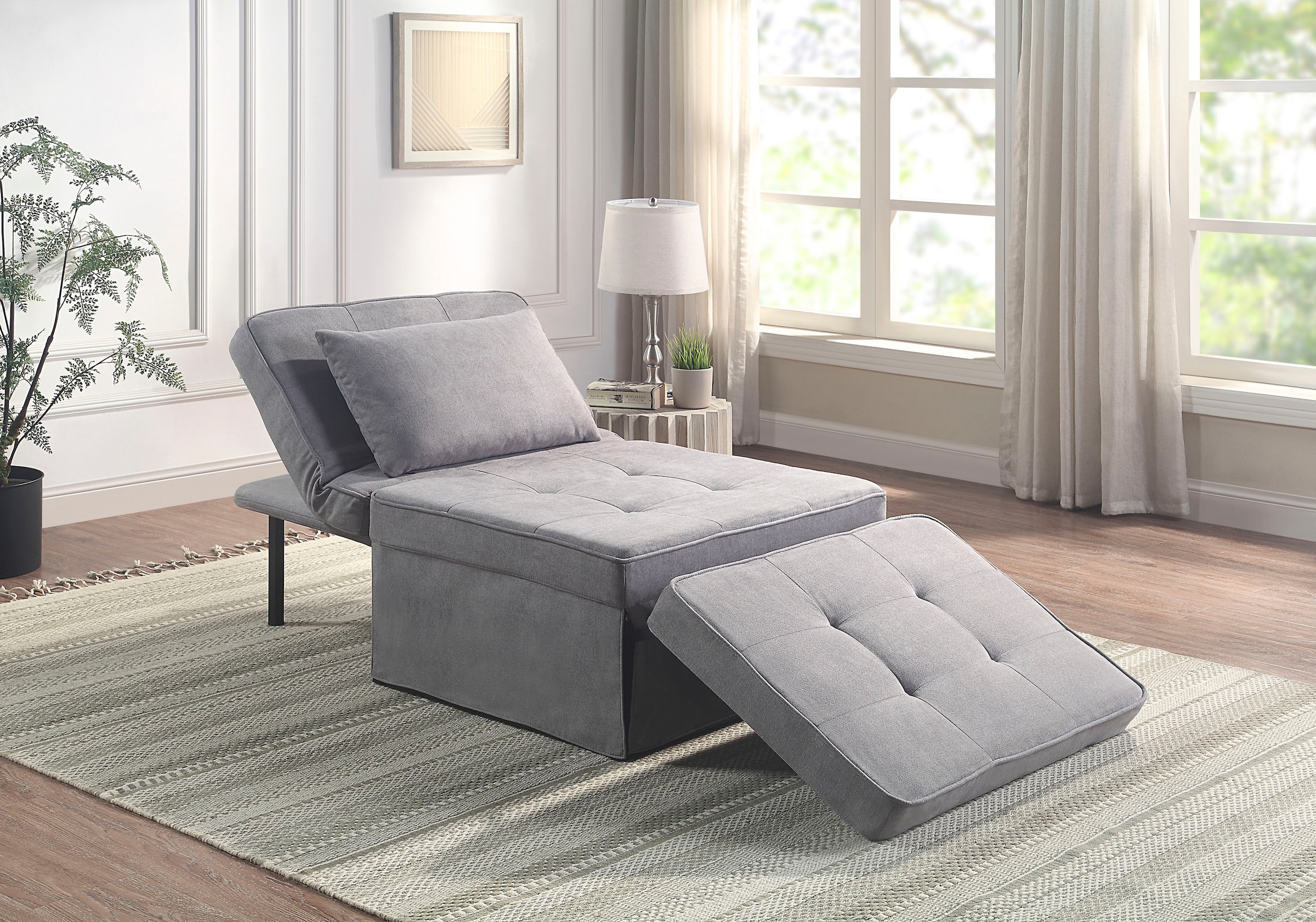 OTTO home Schlafsofa "Finn, Schlafsessel, Schlafhocker, Multifunktional" wandelbar, inkl. Kissen, 2 Größen, Trendbezüge Cord und Strukturstoff