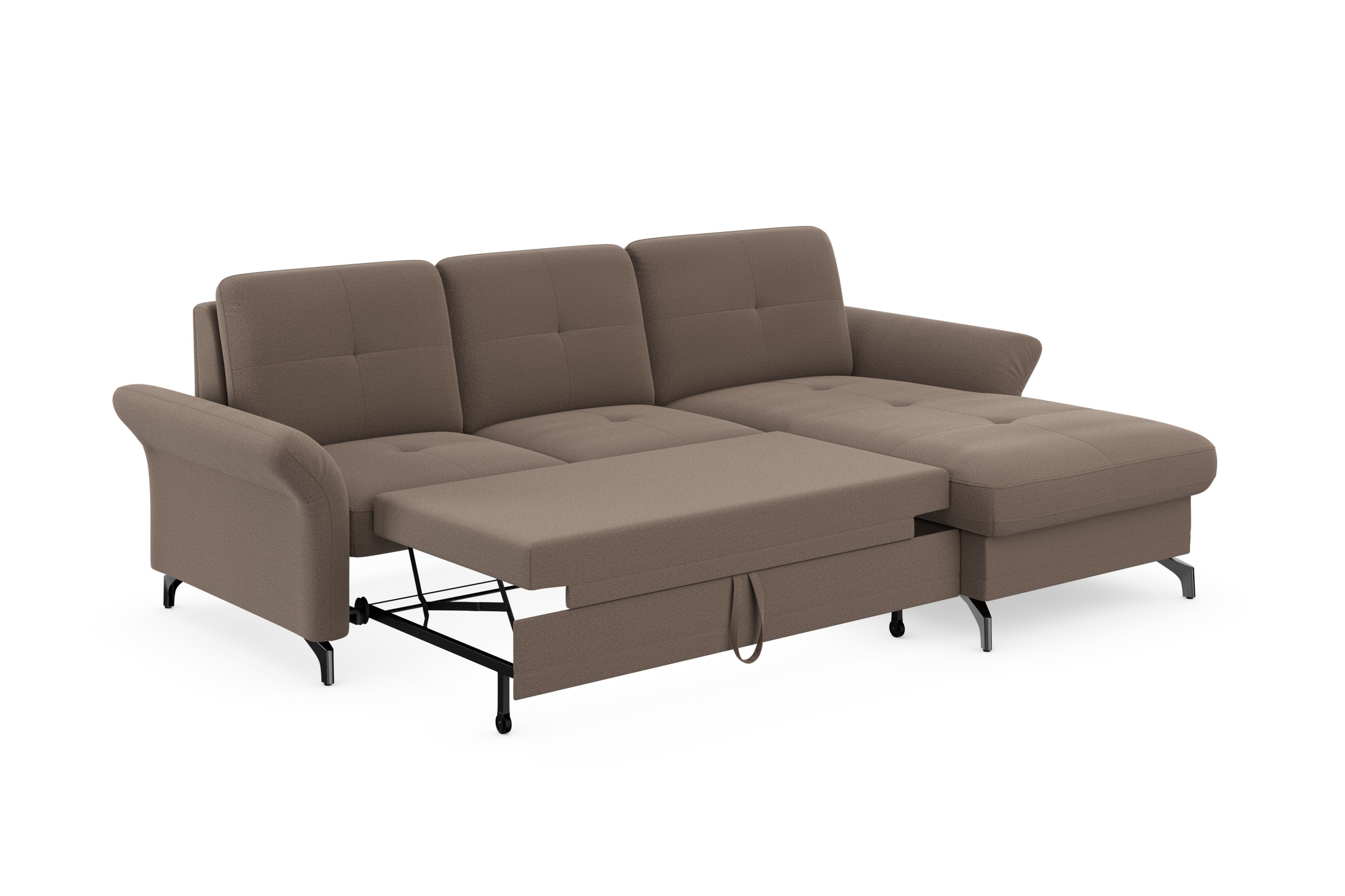 Places of Style Ecksofa »Calando L-Form«, wahlweise mit Bettfunktion, Bettkasten und Armteilfunktion
