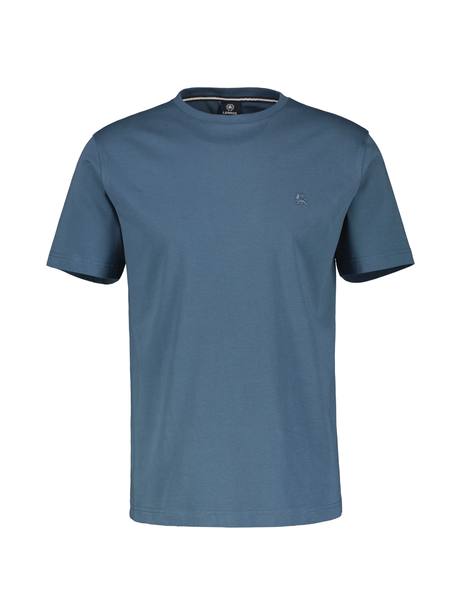 LERROS T-Shirt »LERROS Basic T-Shirt mit Logostitch, unifarben«