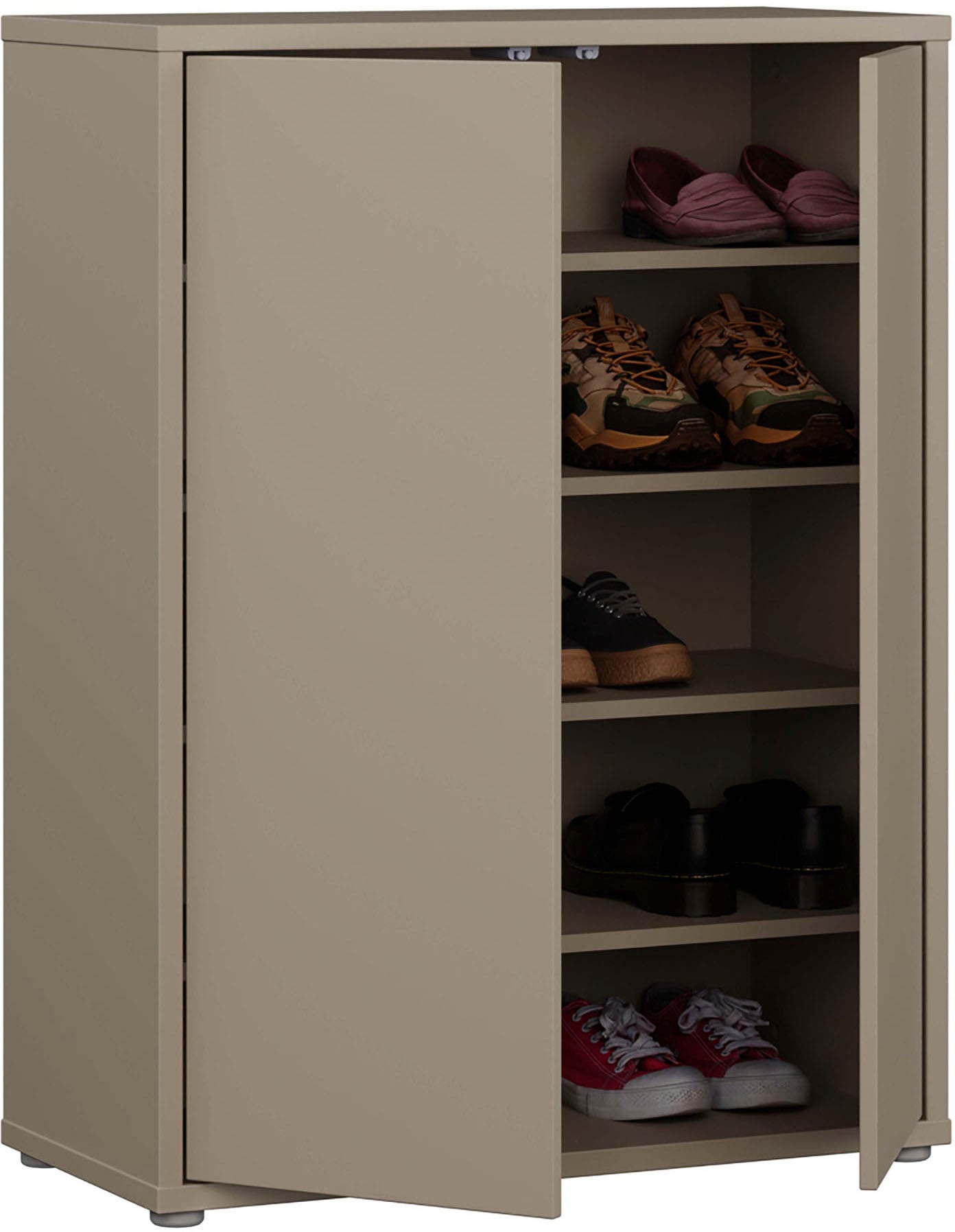FORTE Schuhschrank »Alice Springs, Schuhschrank, Platz für 15 Paar Schuhe, 2 Türen« B/H/T 74,5/99,1/34,9 cm,  Stauraumschrank, Mehrzweckschrank, grifflose Front, Push to open