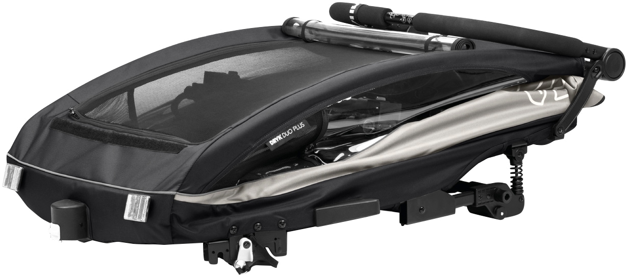 Hauck Fahrradkinderanhänger »2in1 Bike Trailer und Buggy Dryk Duo Plus, black«, für 2 Kinder; inklusive Deichsel