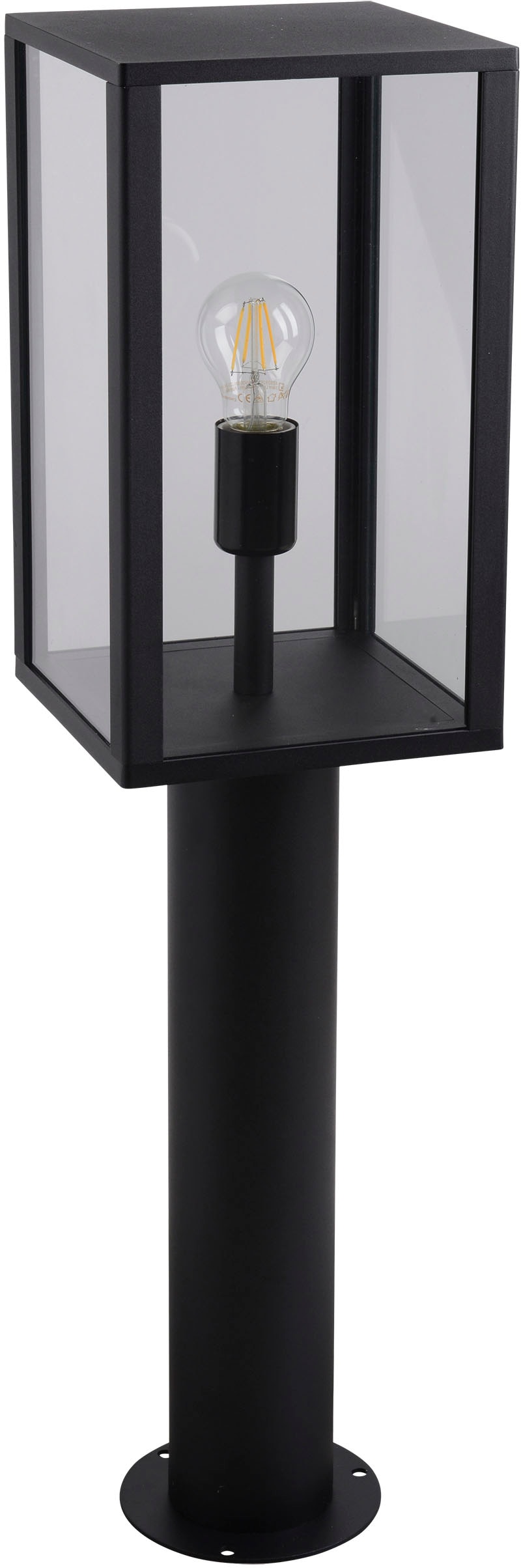 näve Außen-Stehlampe 1x online 1 XXL 3 flammig-flammig, schwarz »AILA«, 60W, exkl. Glas, E27 kaufen Garantie Sockelleuchte, Jahren eckig, Aluminium, | mit