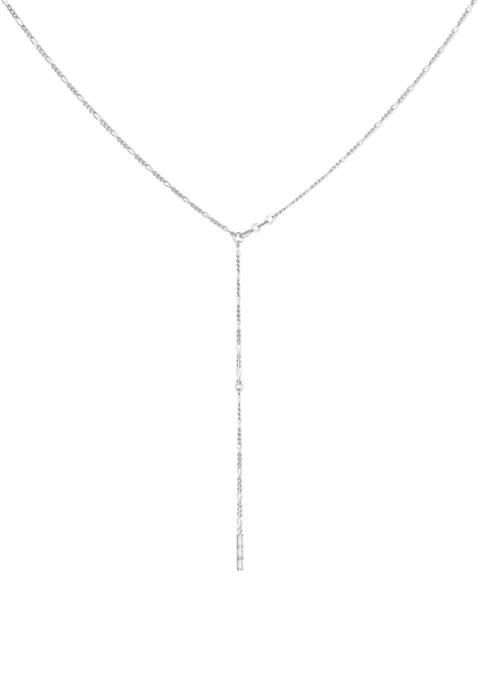 Elli Premium Y-Kette »Halskette Y-Kette Figaro Topas Rechteck 925 Silber«