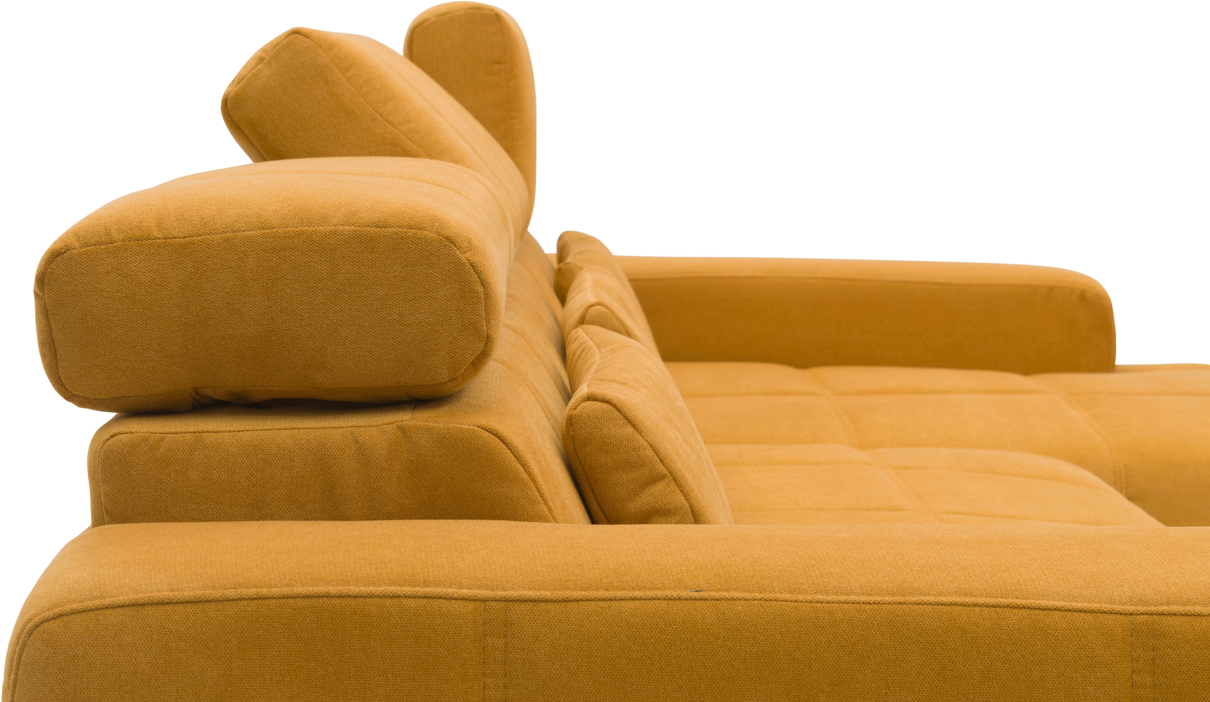 OTTO home Ecksofa »Ballerup 235 x 175 cm, auch mit verstellbarer Sitztiefe« Kopfteile verstellbar, aus pflegeleichtem, weichem Bezugsstoff, L-Form