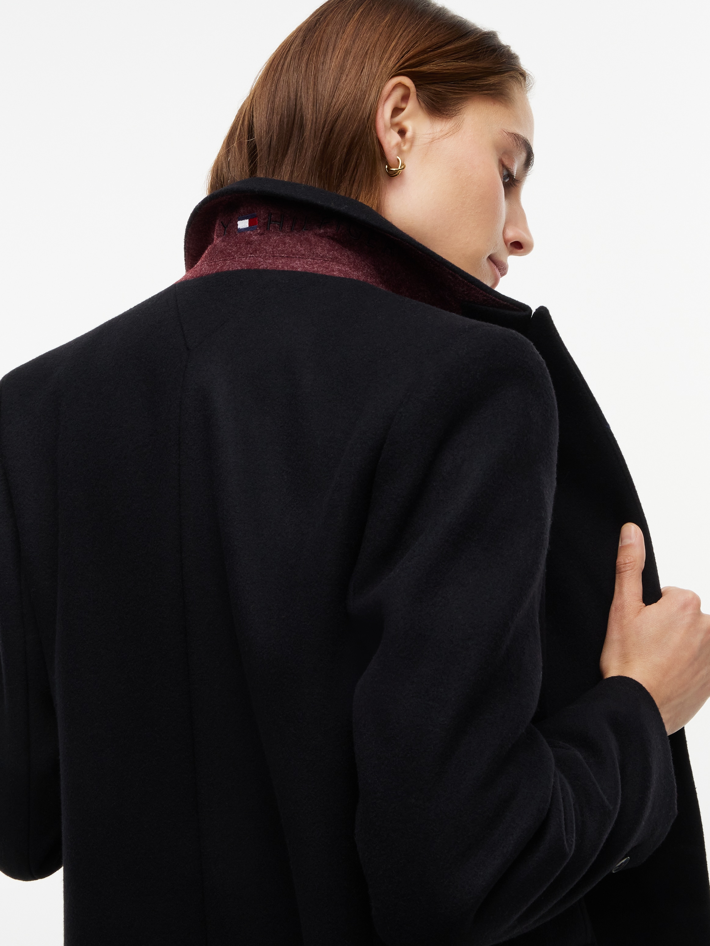 Tommy Hilfiger Langmantel »WOOL CLASSIC DB LONG COAT« Materialmix, mit Wolle
