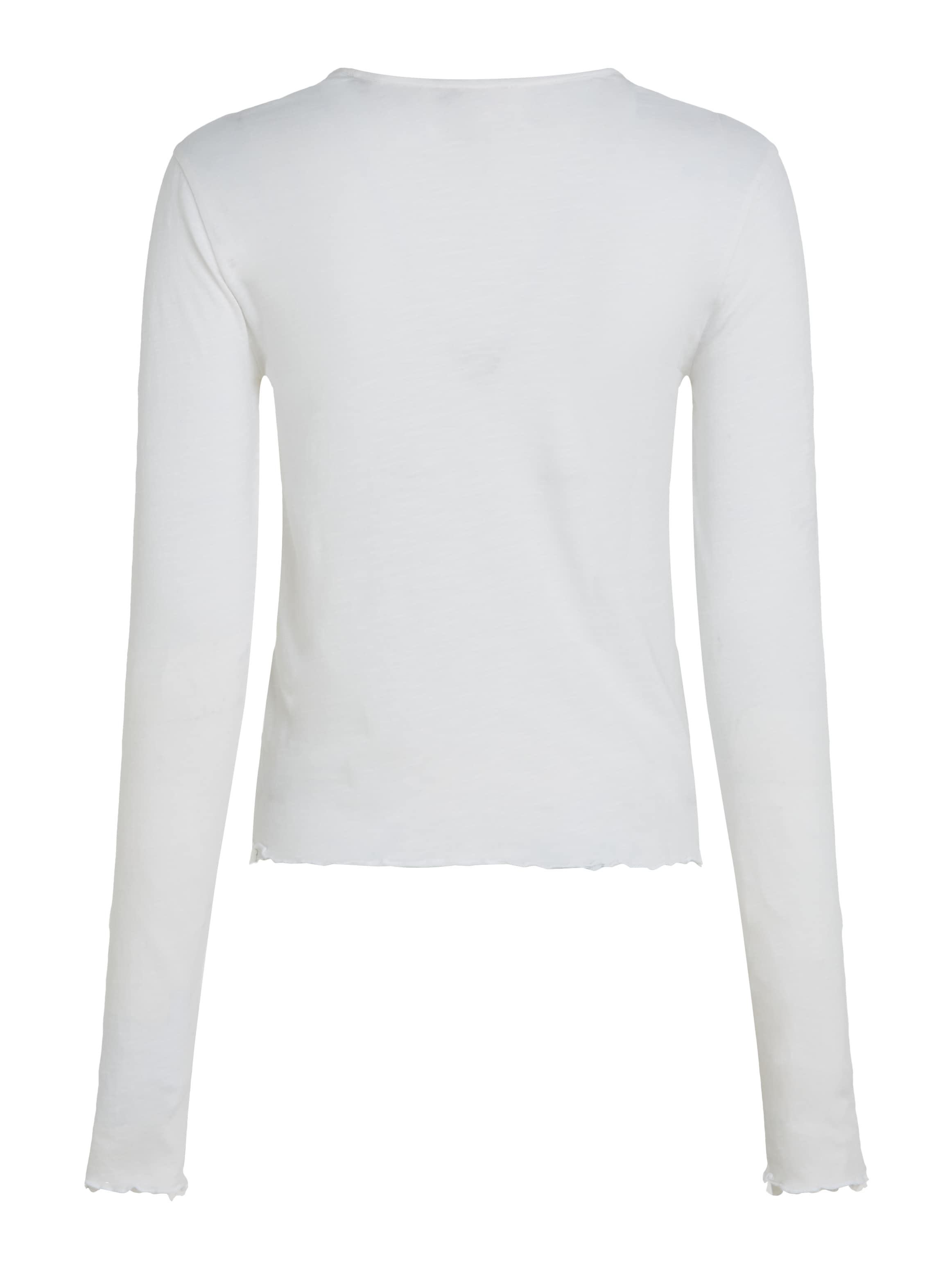 Tommy Jeans Langarmshirt »TJW SLUB SOFT TEE LS«, mit Babylock-Saum, Logostickerei